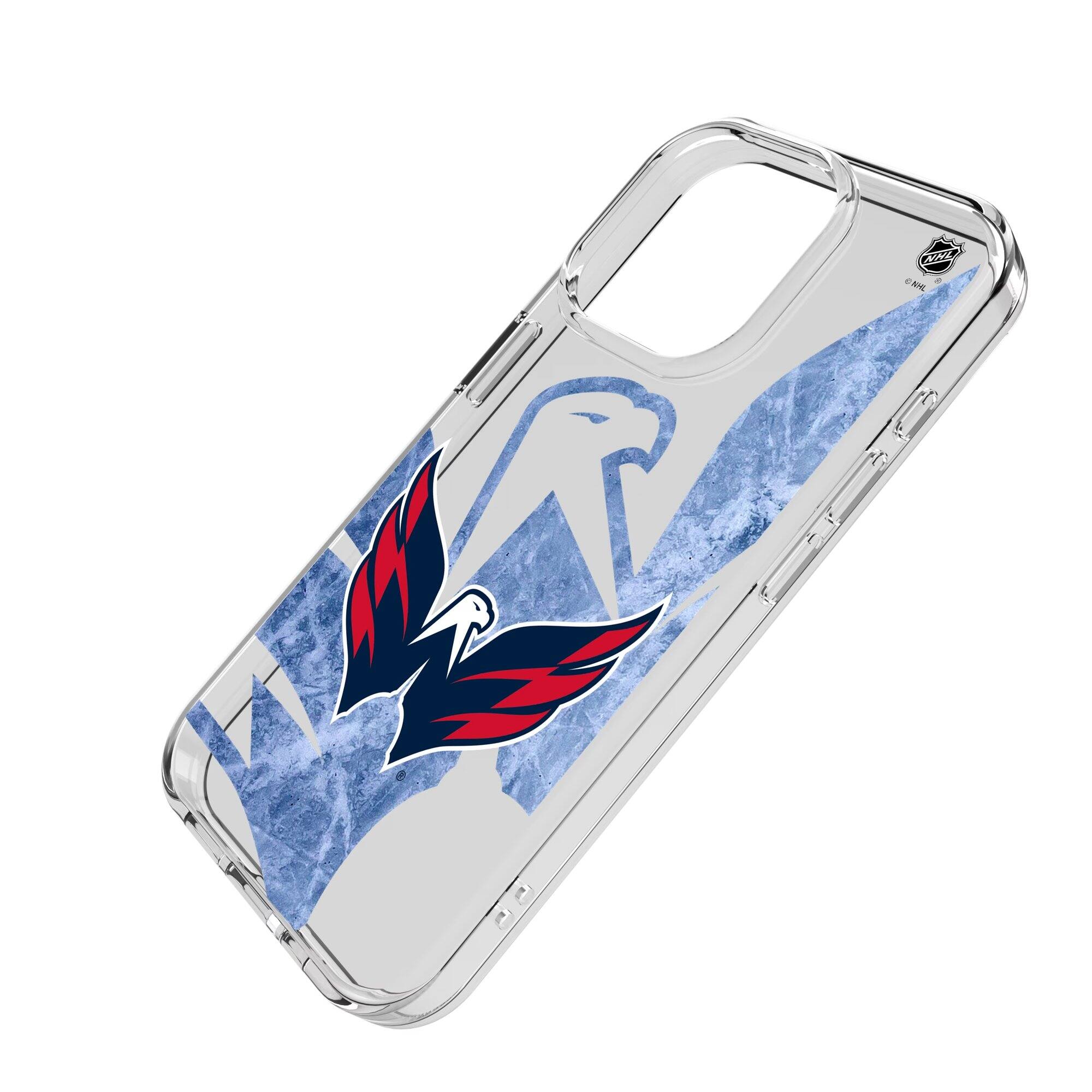 Alt View 1. Keyscaper - Washington Capitals iPhone Clear Ice Case - 13 Pro Max - Multicolor.