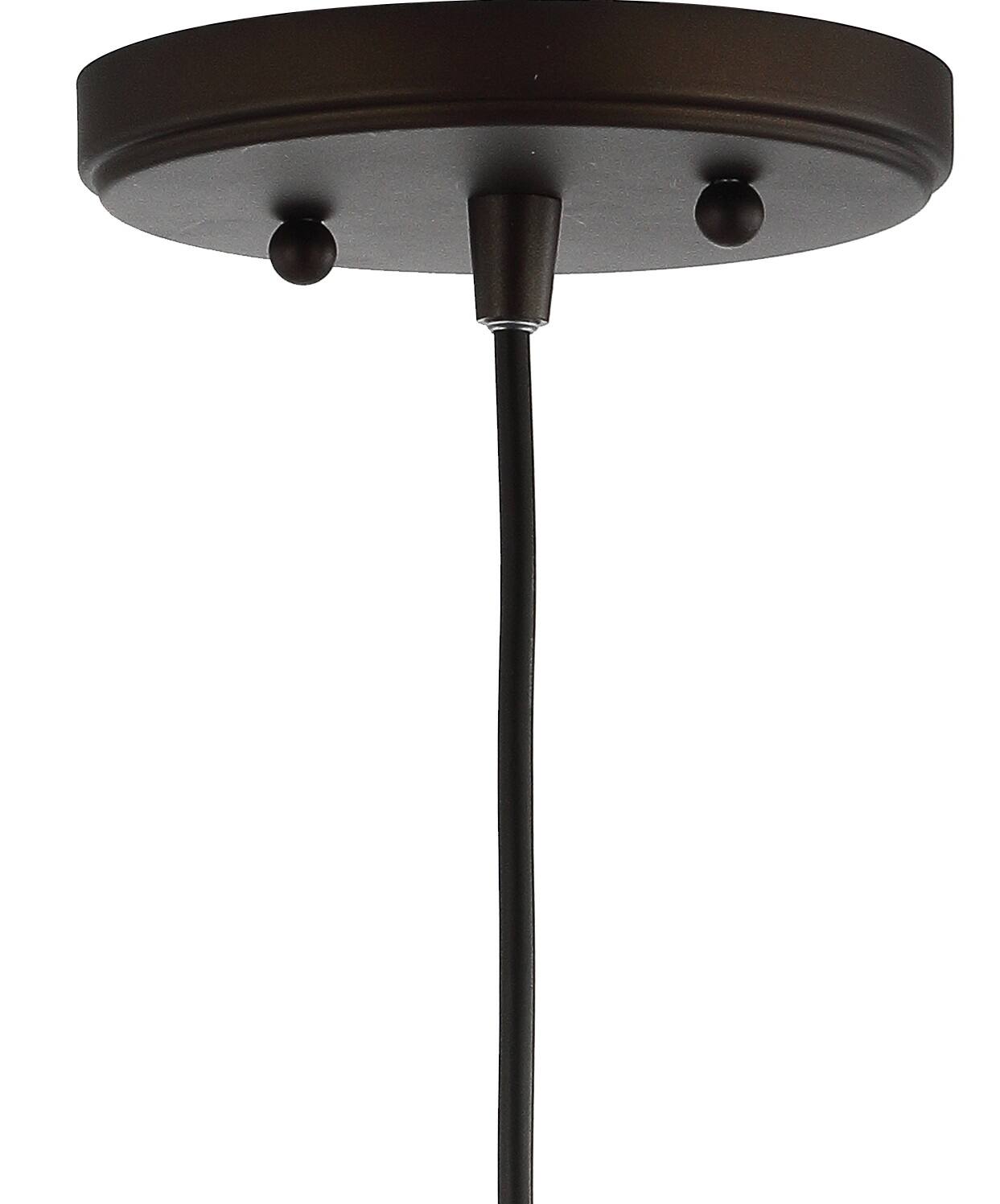 Alt View 4. Jonathan Y - Bleecker 7.75" Metal/Glass Globe LED Pendant, Clear/Oil Rubbed Bronze - Clear/Oil Rubbed Bronze.