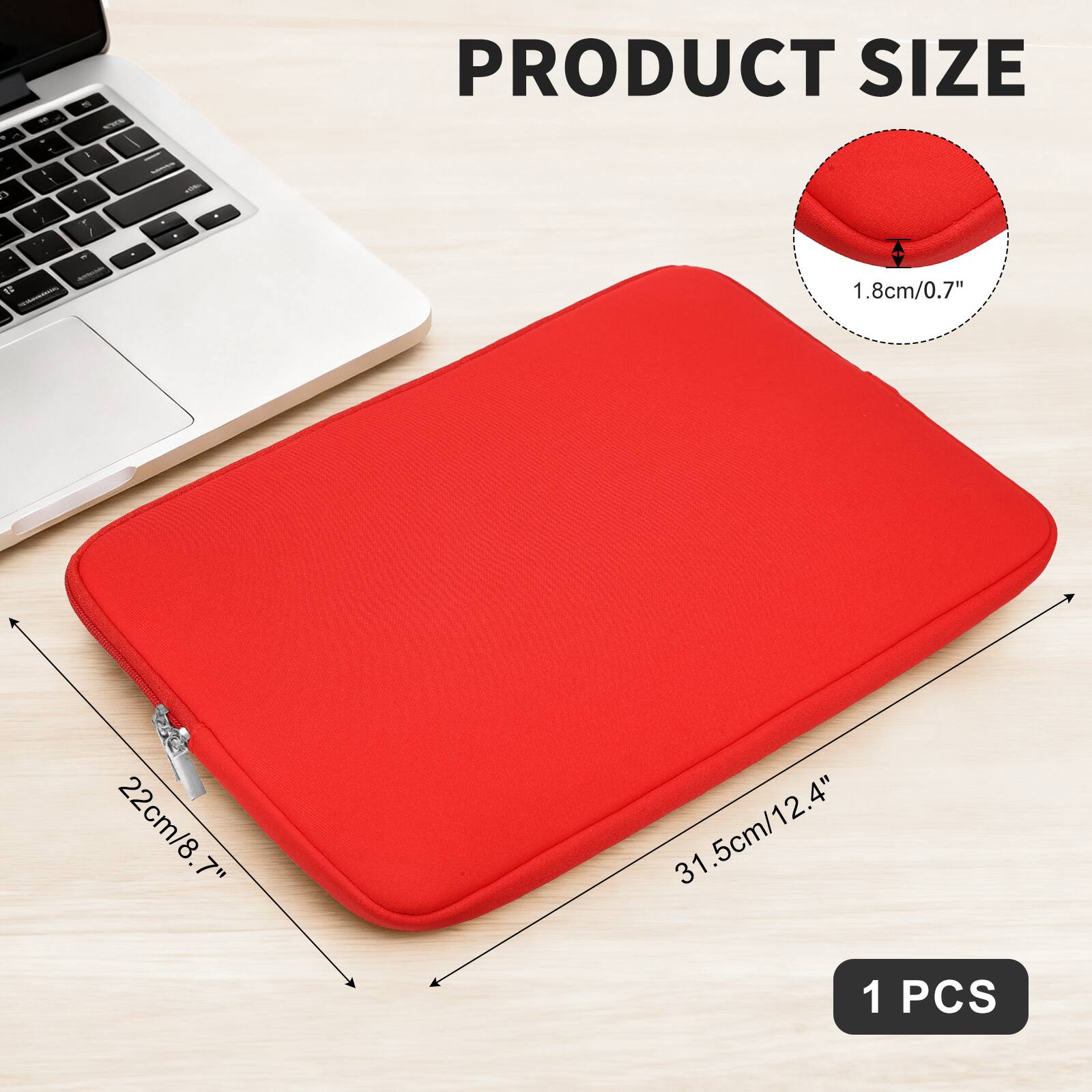 PRODUCT SIZE

1.8cm/0.7"  
22cm/8.7"  
31.5cm/12.4"  

1 PCS