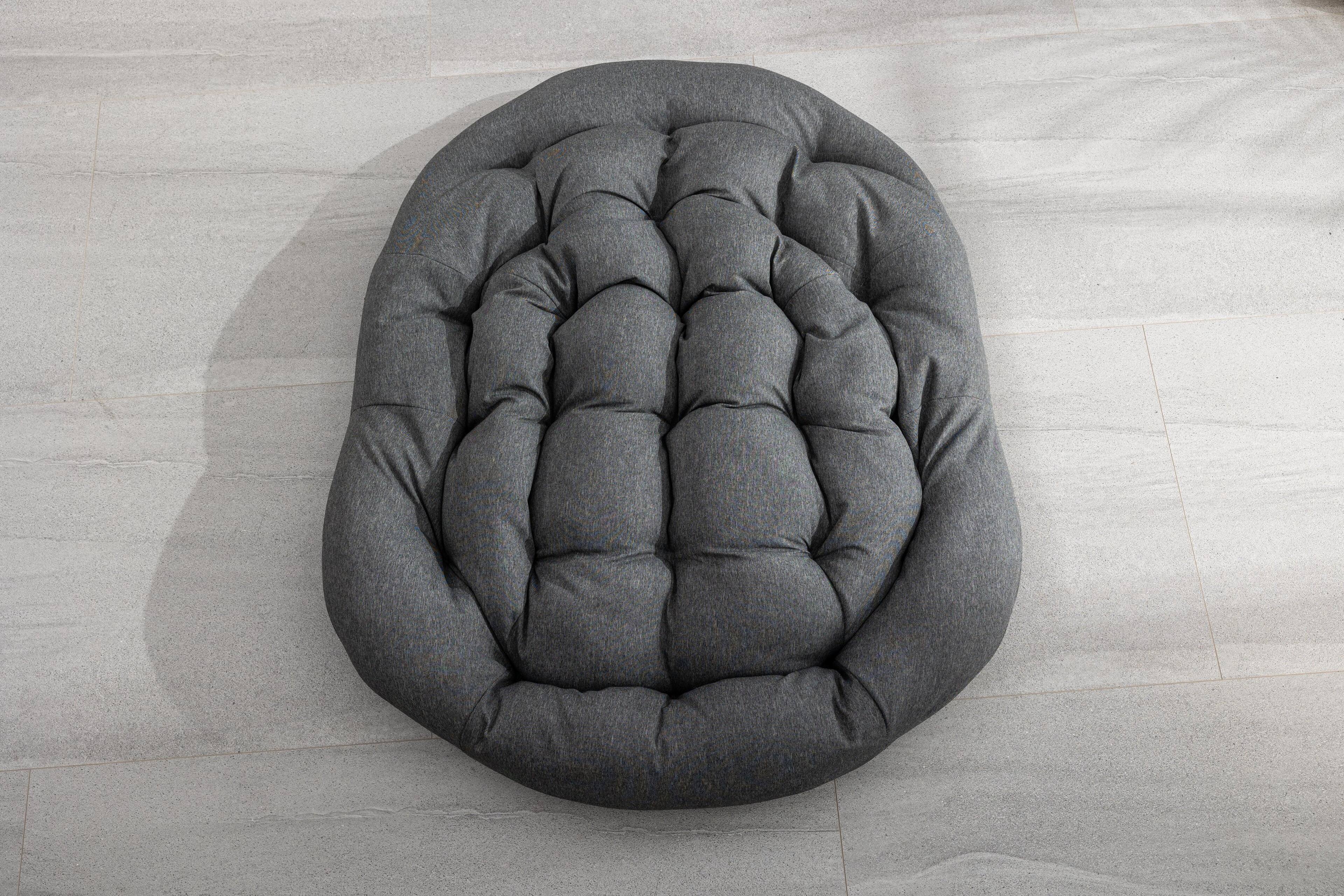 Alt View 5. GOODSILO - Outdoor Rattan Rocking Chair Padded Cushion Rocker Recliner for Porch, Living Room, Patio, Garden - Grey.