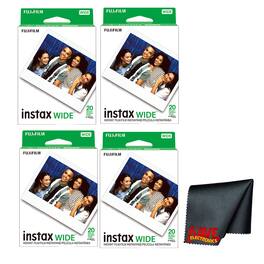 Fujifilm - instax Wide Instant Film (80 Exposures) + Microfiber Cleaning Cloth