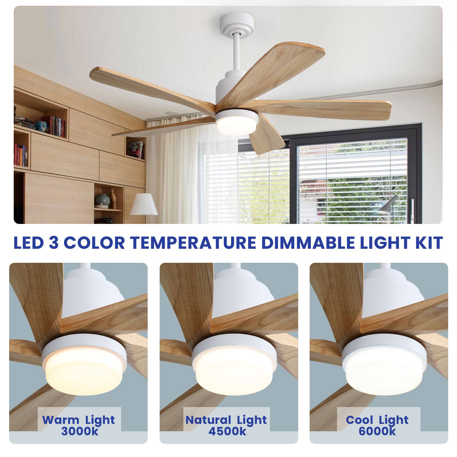 LED 3 COLOR TEMPERATURE DIMMABLE LIGHT KIT  
Warm Light 3000k  
Natural Light 4500k  
Cool Light 6000k
