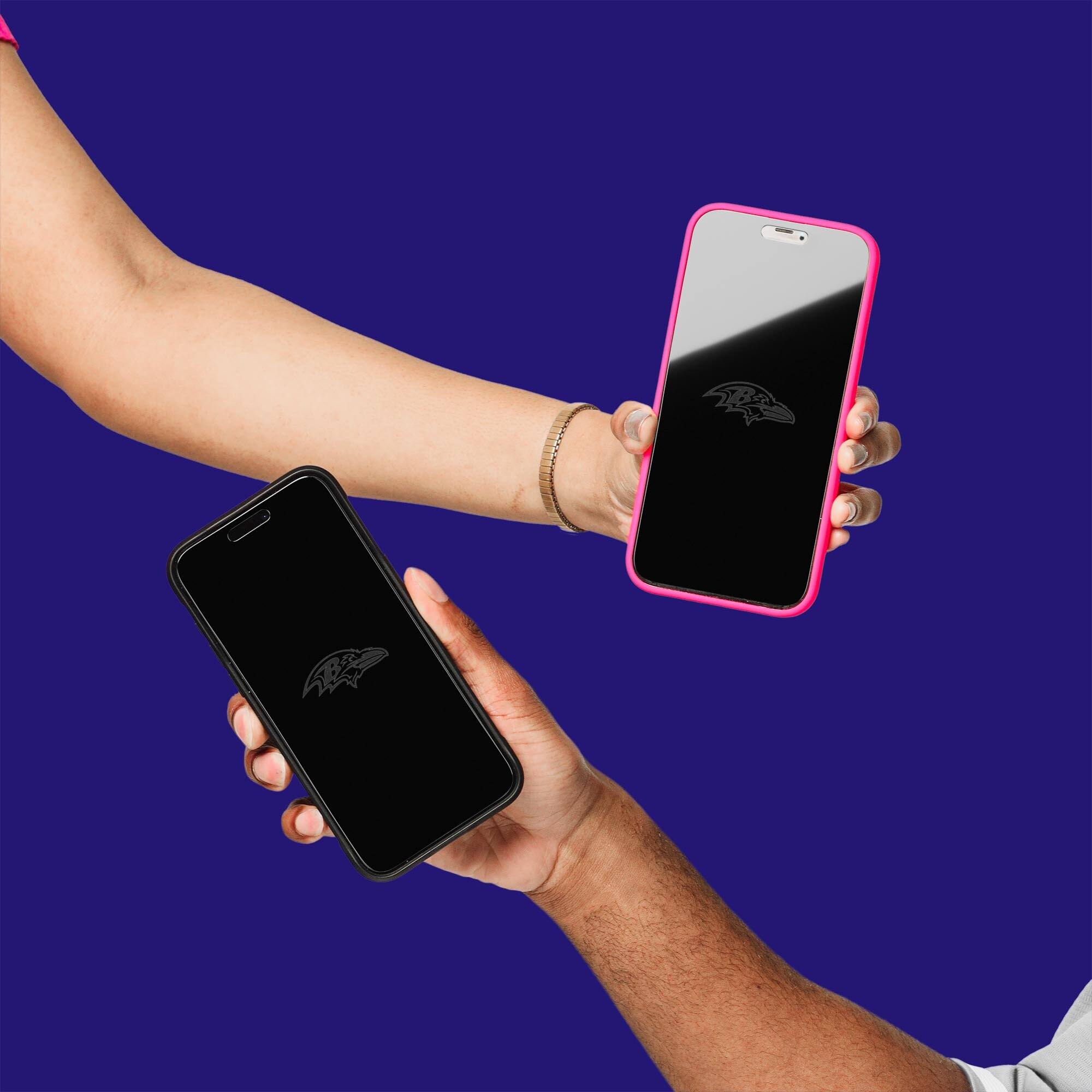 Alt View 3. Screen Skinz - Baltimore Ravens Clear iPhone Screen Protector - 13/13 Pro/14 - Multicolor.