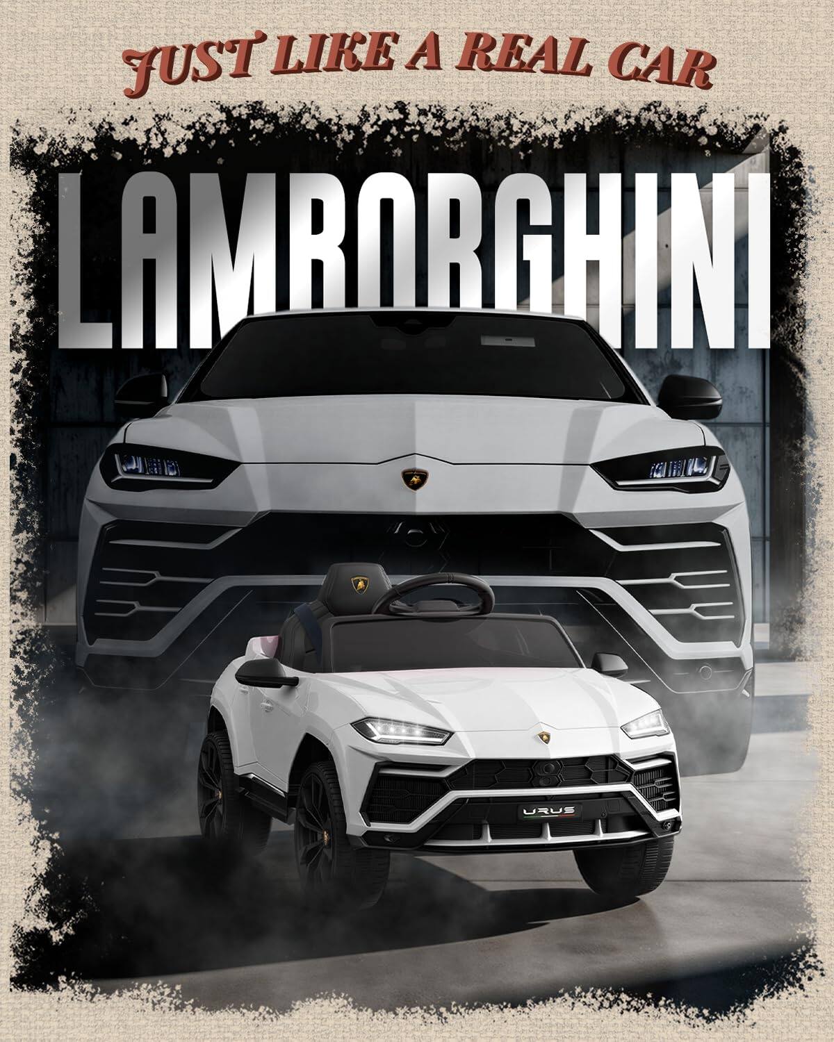 FIRST RIDE ON Licensed Lamborghini Toy Car for Kids, 12V Electric Car ...