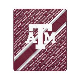 Pegasus - Texas A&M Aggies 60" x 70" Diagonal Lined Wordmark Ultra Soft Blanket - Multicolor