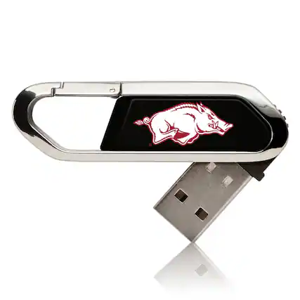 Front. Keyscaper - Arkansas Razorbacks 16GB Clip USB Flash Drive - Multicolor.
