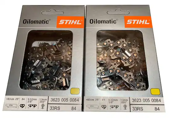 Oilomatic STIHL
<63cm 25" 84 9.32mm 1.3mm 3623 005 0084 3/8" 050" 33RS 84