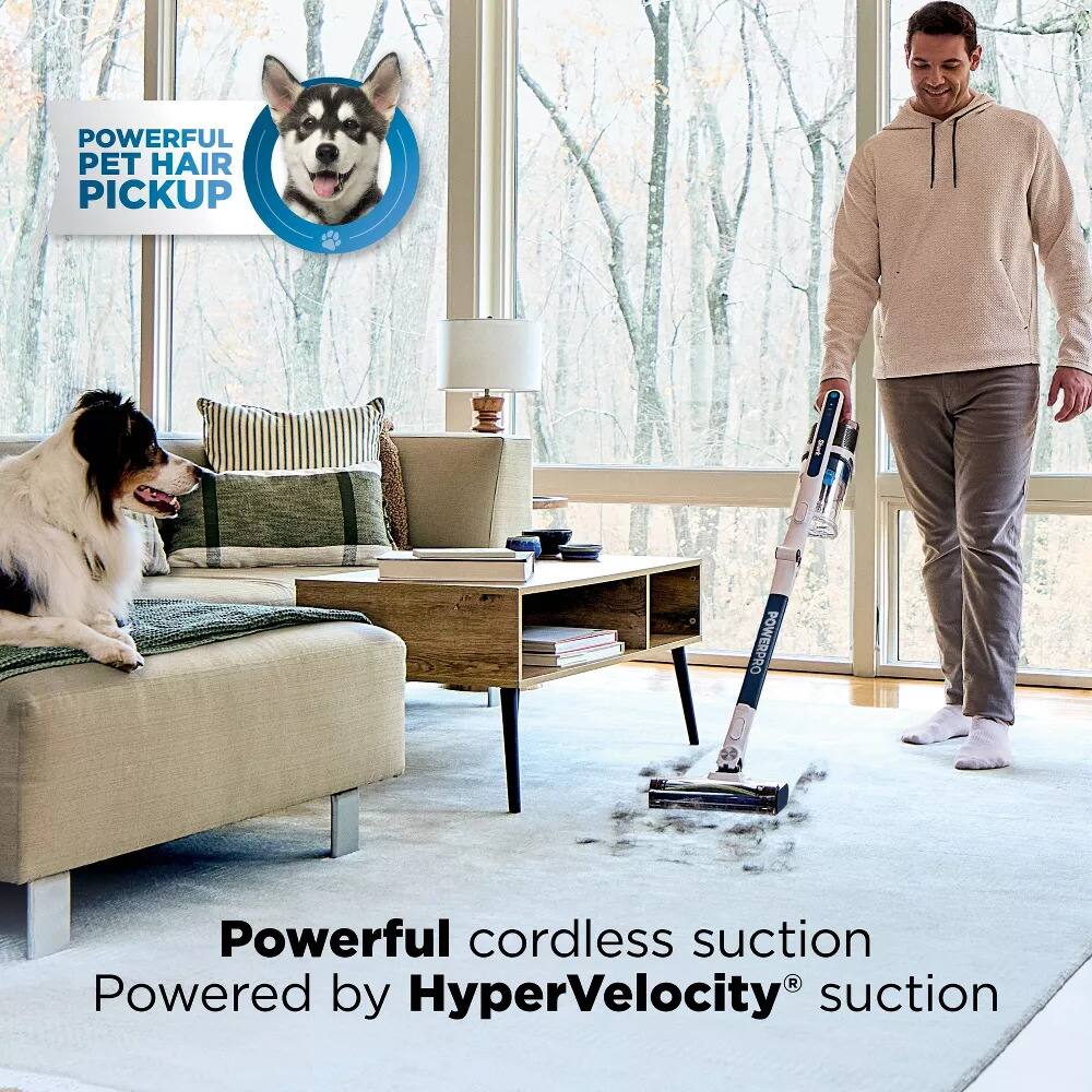 POWERFUL PET HAIR PICKUP  
POWERPRO  
Powerful cordless suction Powered by HyperVelocity suction