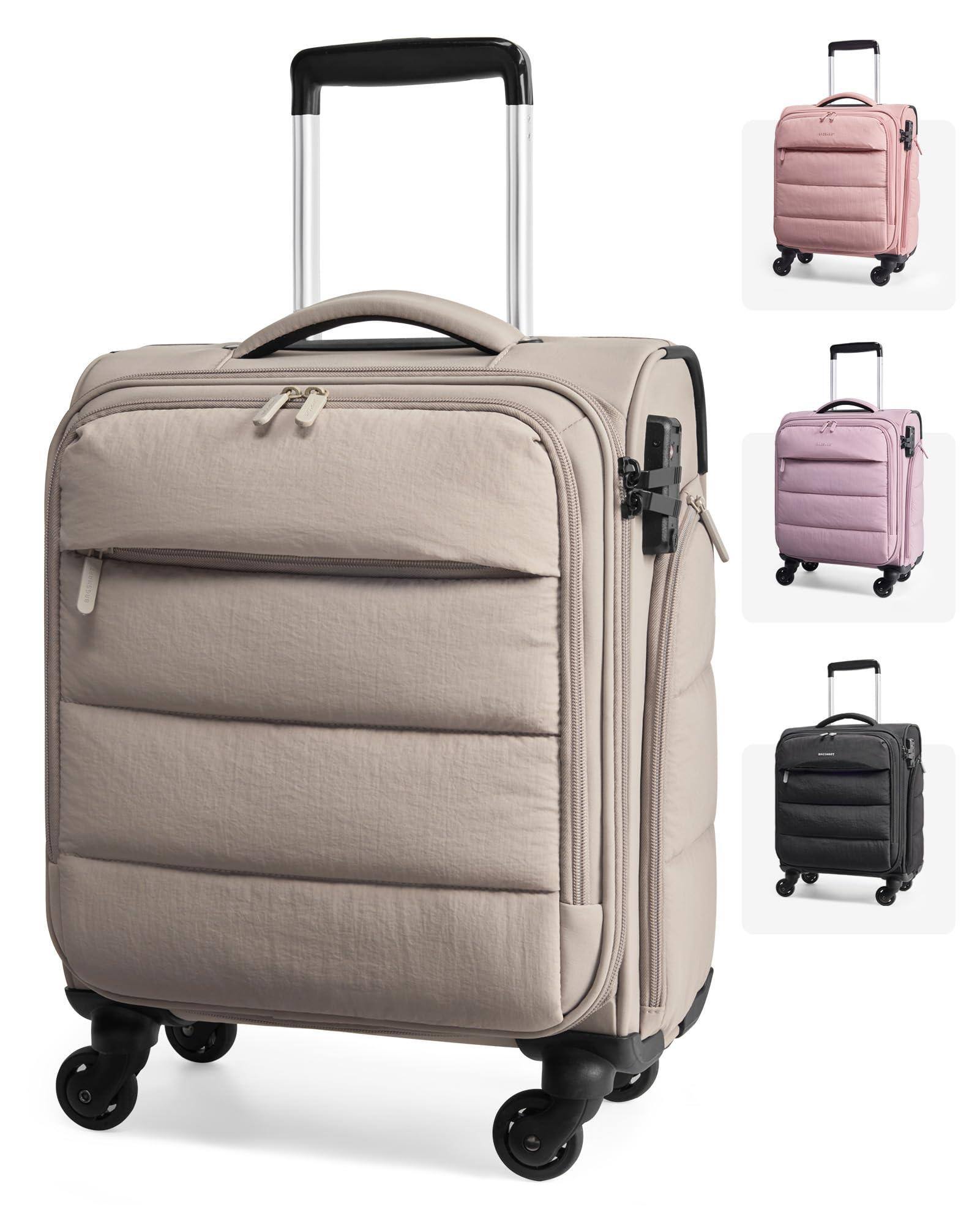 Front. Fabibe - Underseat Carry On Luggage With Wheels Soft Small Travel Pvc Wet/dry Pockets Lightweight Personal Item - Camel 16-inch.