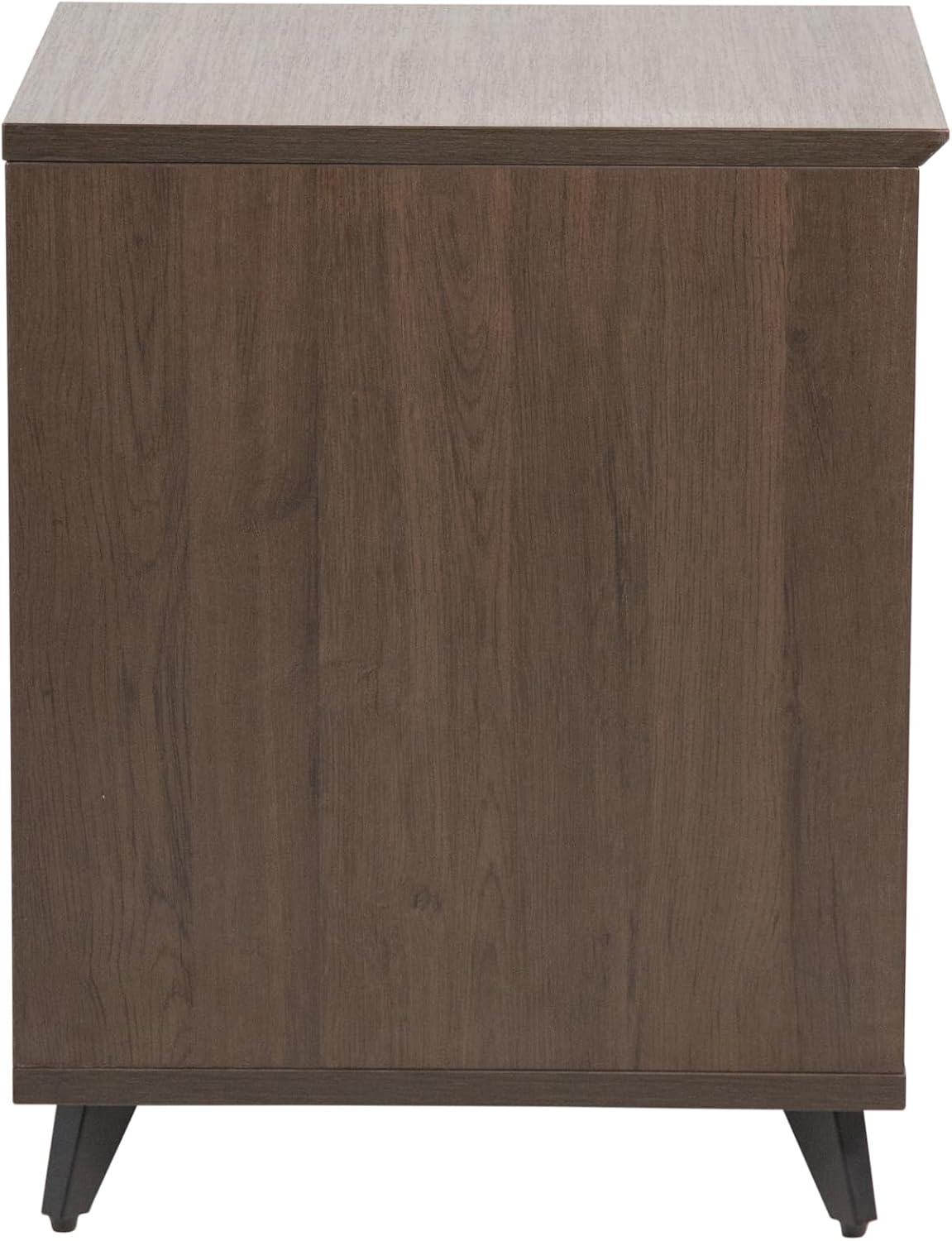 Left. Gator Frameworks - Elite Furniture Series 10U Studio Rack Table in Dark Walnut with Slide-Out Tray - Dark Walnut Finish.