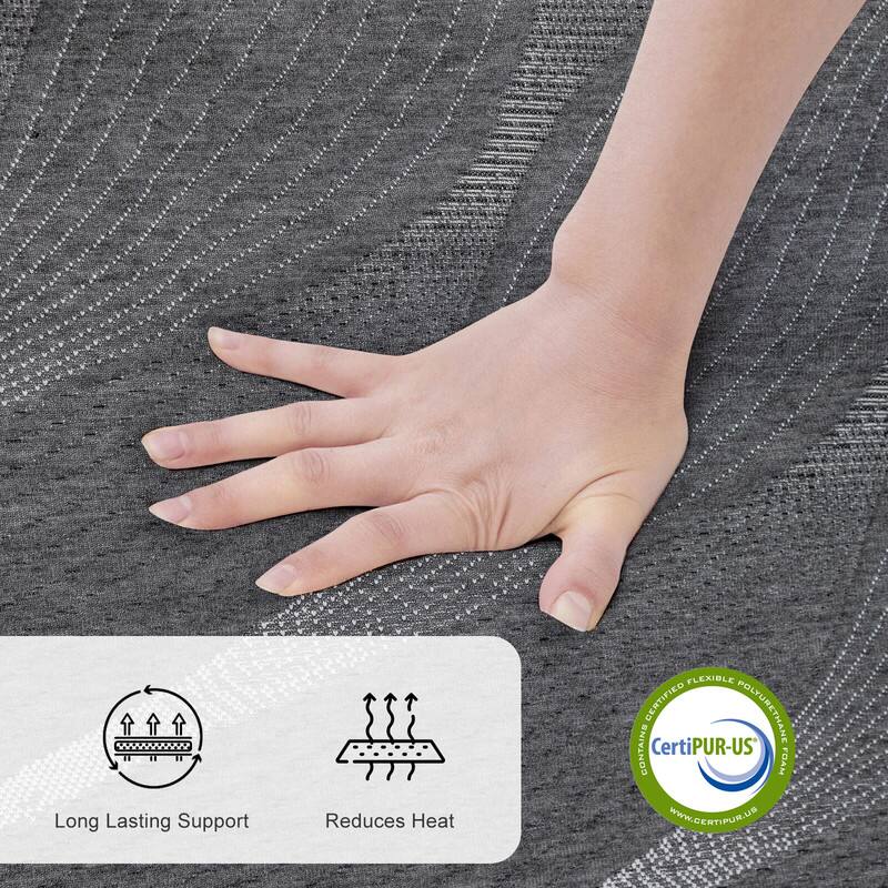 Long Lasting Support  
Reduces Heat  

Certified Flexible Polyurethane Contains CertiPUR-US  

www.gertipur.us