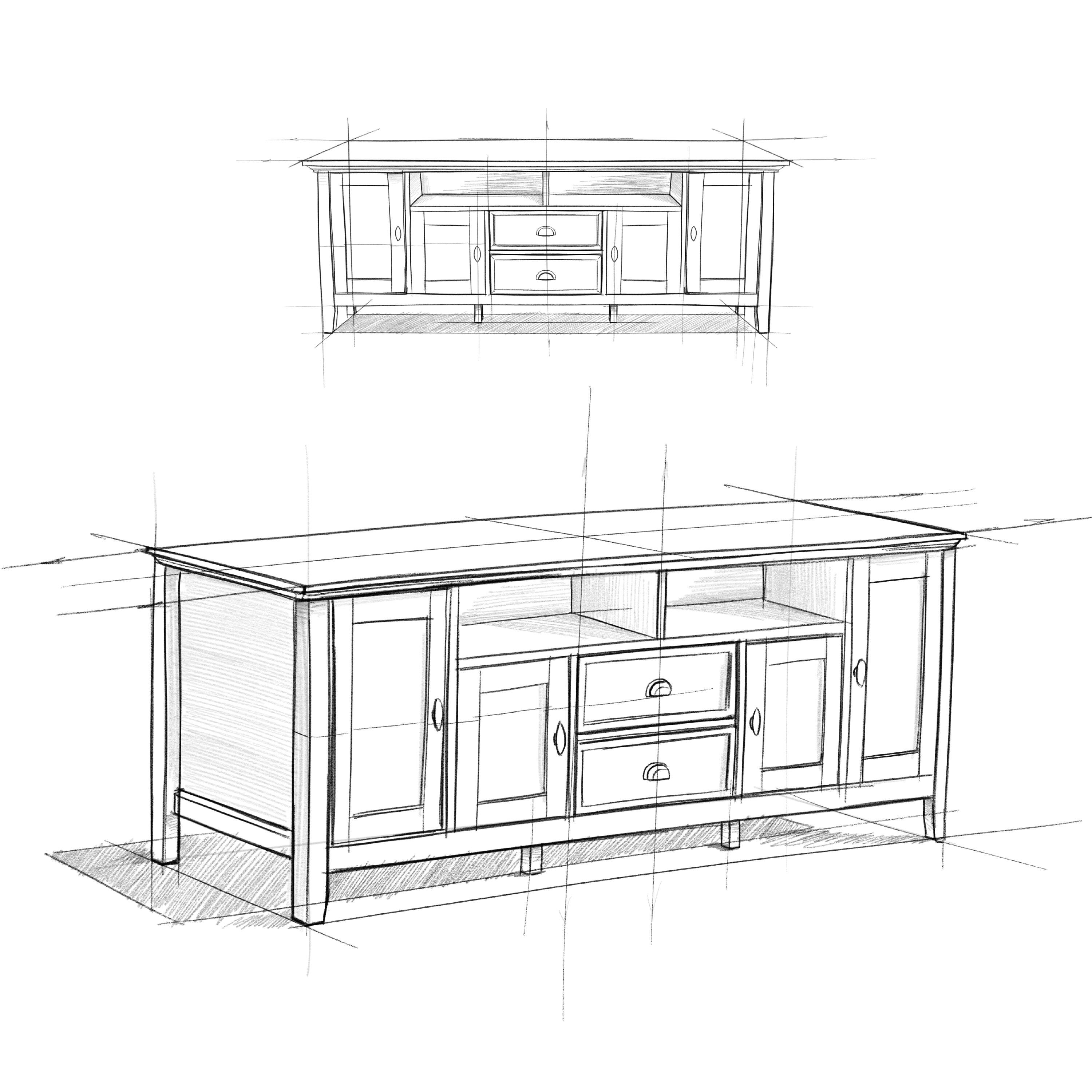 Alt View 6. Simpli Home - Redmond SOLID WOOD 72 inch Wide Transitional TV Media Stand in Distressed Grey For TVs up to 80 inches - Distressed Gray.