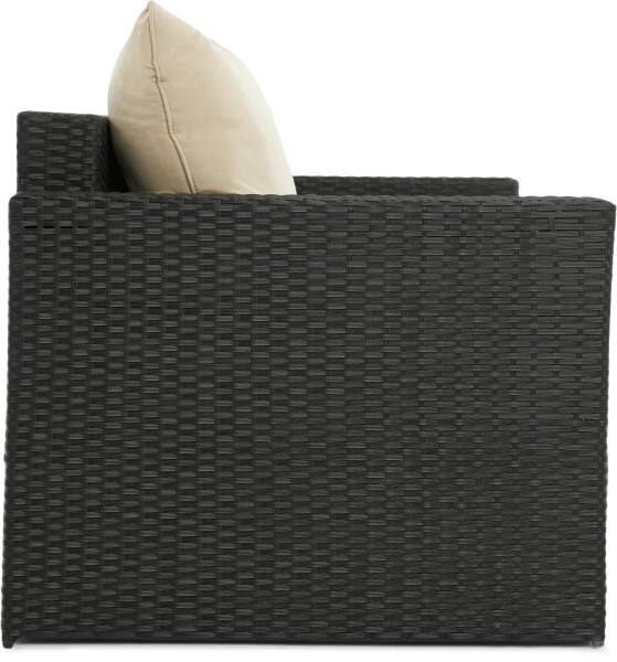 Alt View 3. Serta - Serta Laguna Outdoor Storage Sofa & Coffee Table, Black Wicker - Beige.