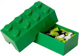 Room Copenhagen - LEGO Classic Box With 8 Knobs, in Dark Green - COLLECTIBLES - Multicolor