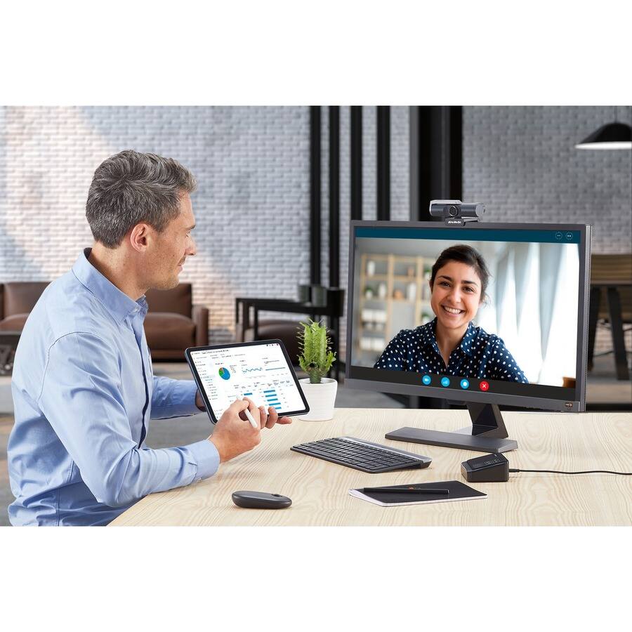 Alt View 2. AVerMedia - AVerMedia PW515 Webcam - 60 fps - USB 3.1 - TAA and NDAA Compliant - 3840 x 2160 Video - CMOS Sensor - Auto-focus.