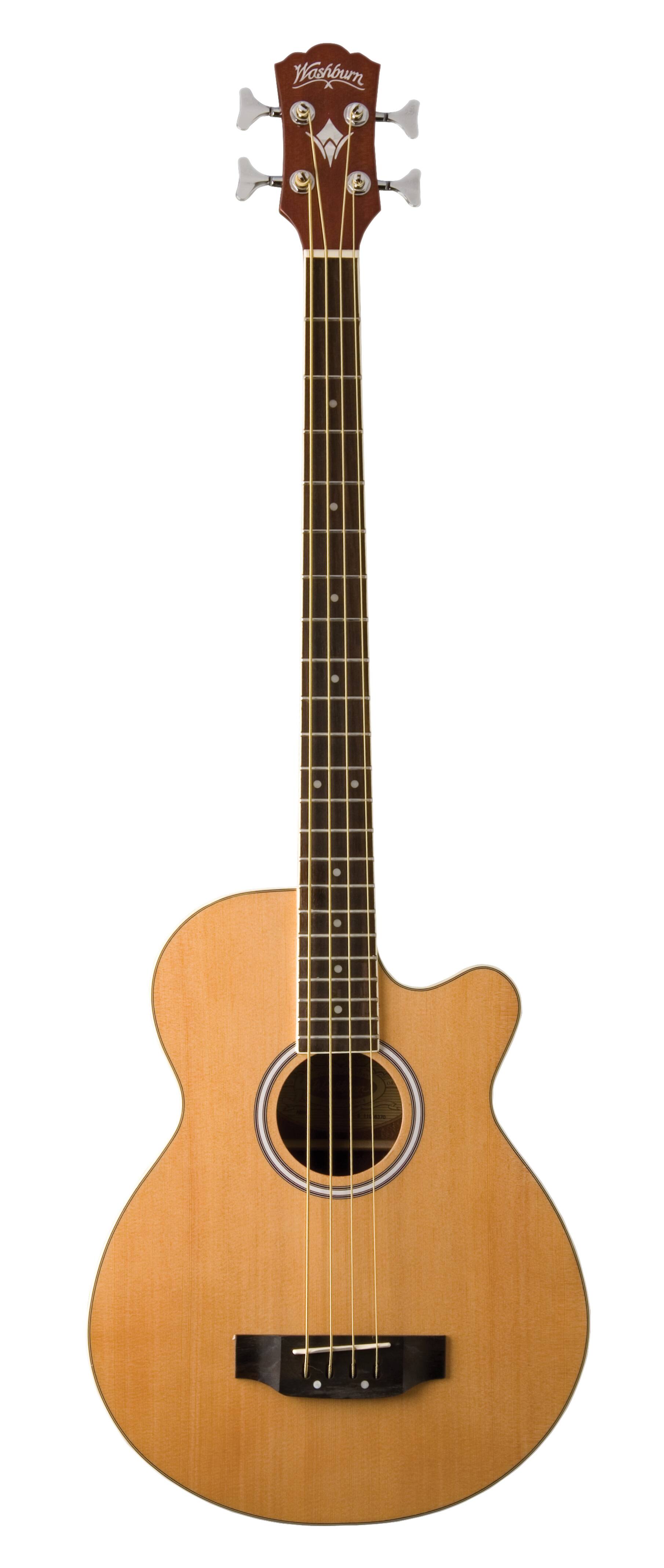 Alt View 2. Washburn - Washburn AB5K-A AB5 Cutaway Acoustic Electric Bass Guitar, Natural - Natural.