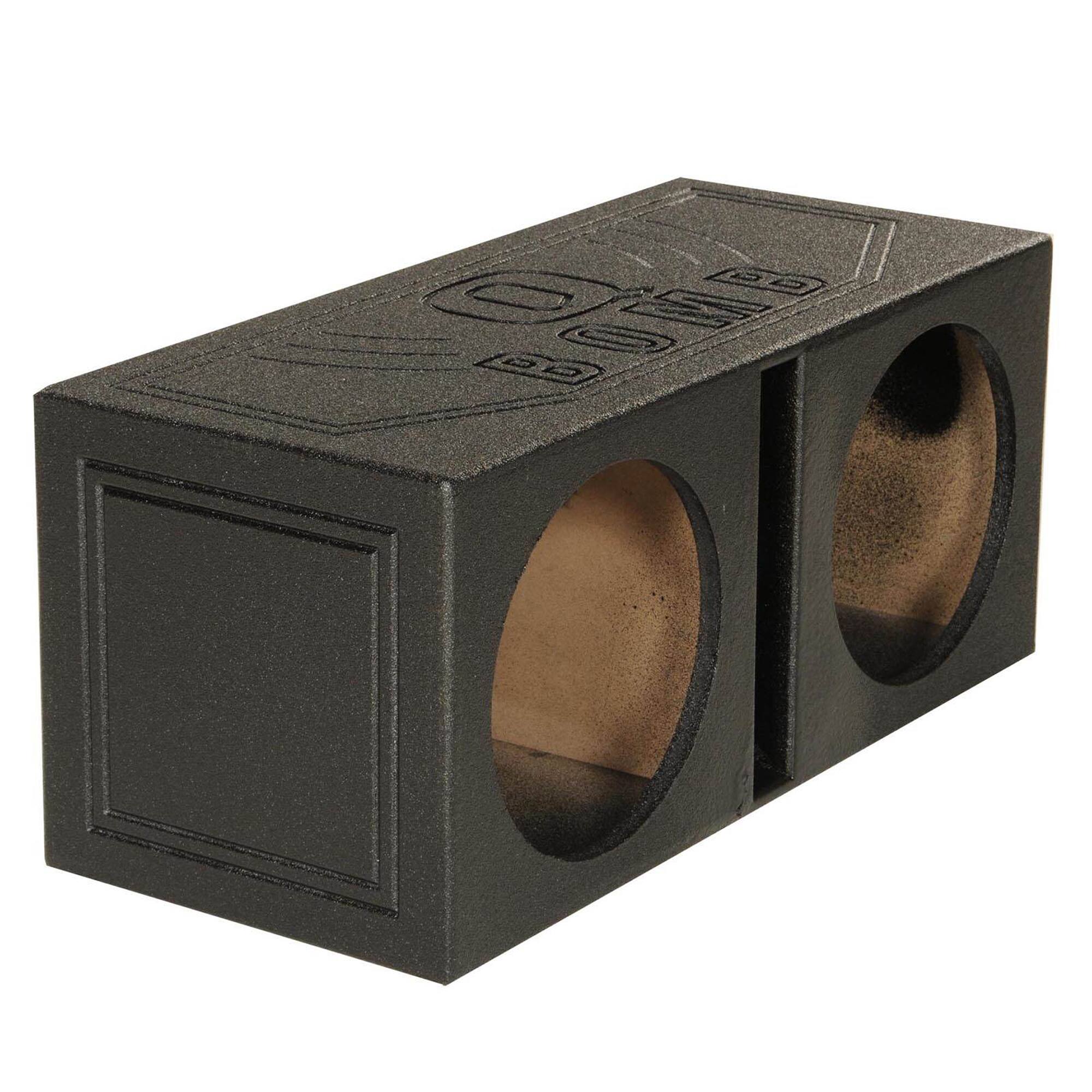Alt View 7. QPower - QPower QBOMB8V Dual 8 Inch Vented Port Subwoofer Sub Box with Bedliner Spray - Black.