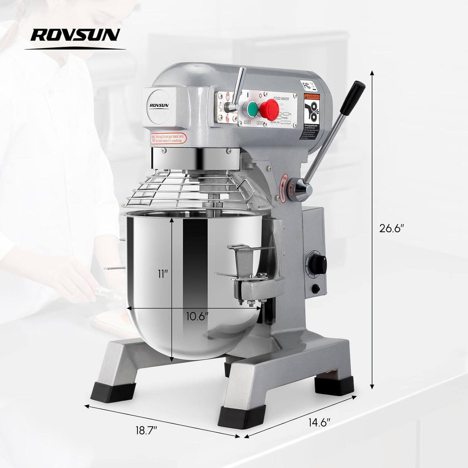 ROVSUN  
FOOD MIXER  
26.6"  
11"  
10.6"  
18.7"  
14.6"