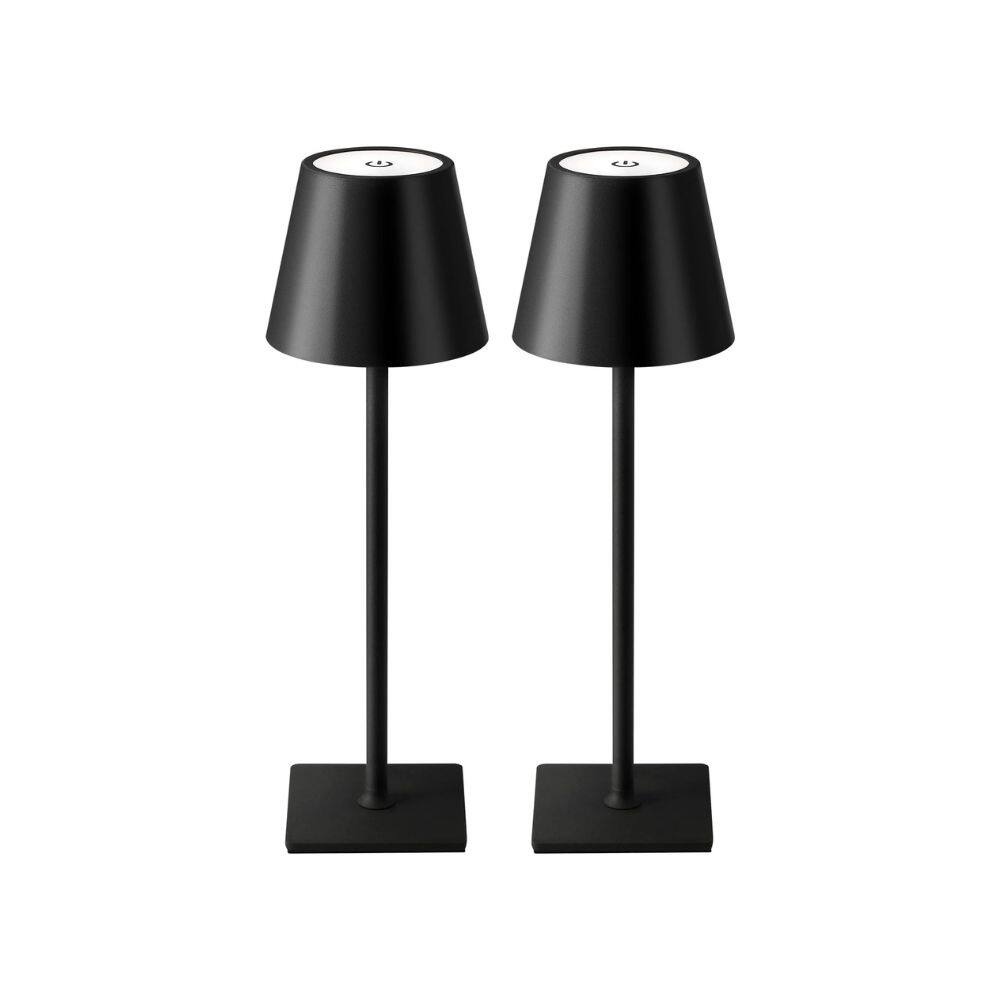 Front. Circuit Terra - 2-Pack Portable Cordless Desk Lamp - Black.