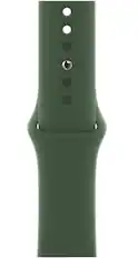 Front. Apple - Apple Watch Band - Sport Band (45mm) - Clover - Regular - Green.