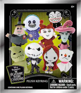 Disney - Nightmare Before Christmas Blind Bag Plush Bag Clip | One Random - Black