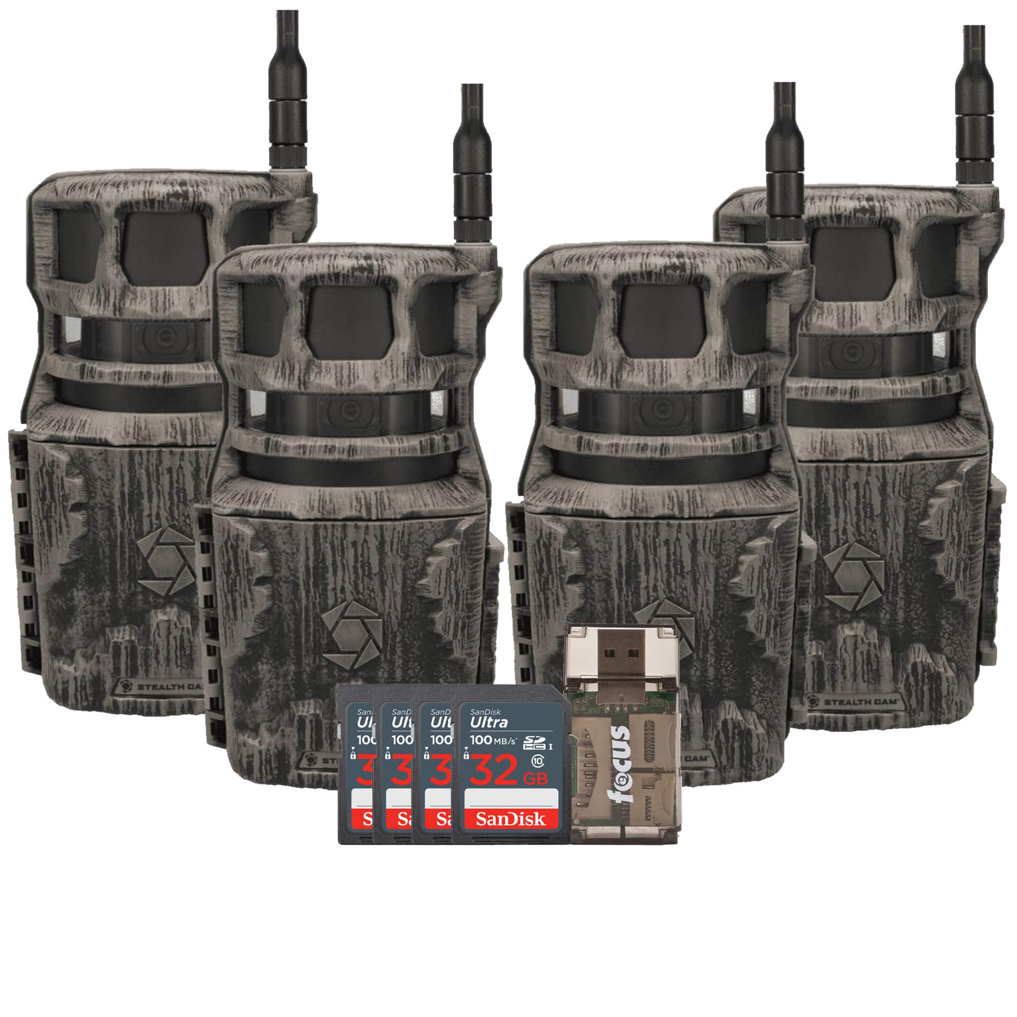 Stealth Cam - Revolver 40MP Pro 360 Degree Cellular Trail Camera with 32GB Memory Cards and Card Reader 4 Pack price history on PriceWatchPro