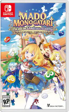 NINTENDO SWITCH MADO MONOGATARI Fia and the Wondrous Academy O RATING PENDING RP ESRB !fIDEA FACTORY - E10+ (Everyone 10+)