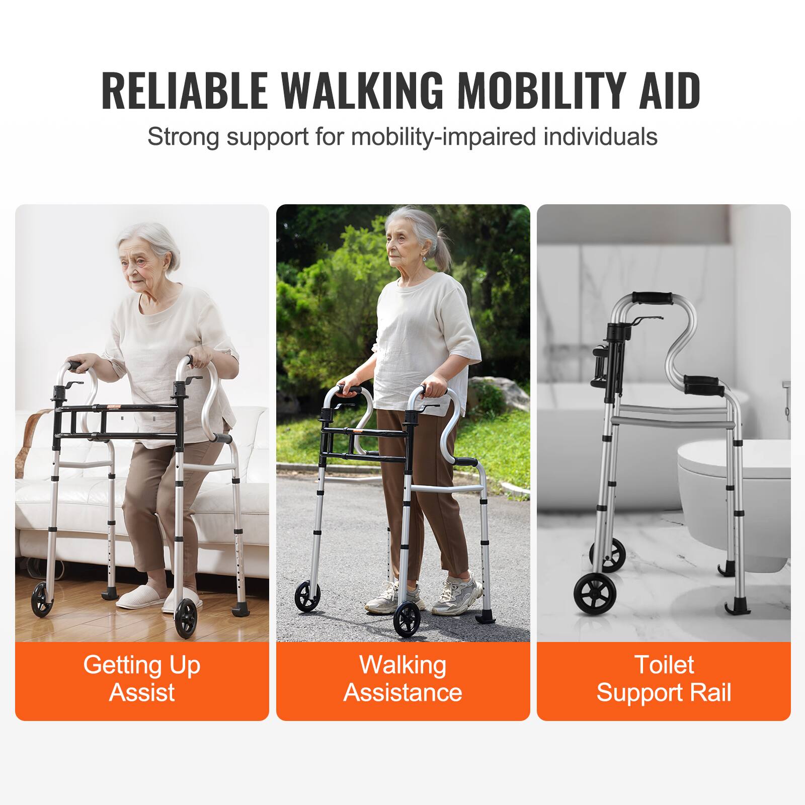 RELIABLE WALKING MOBILITY AID
Strong support for mobility-impaired individuals

Getting Up Assist
Walking Assistance
Toilet Support Rail