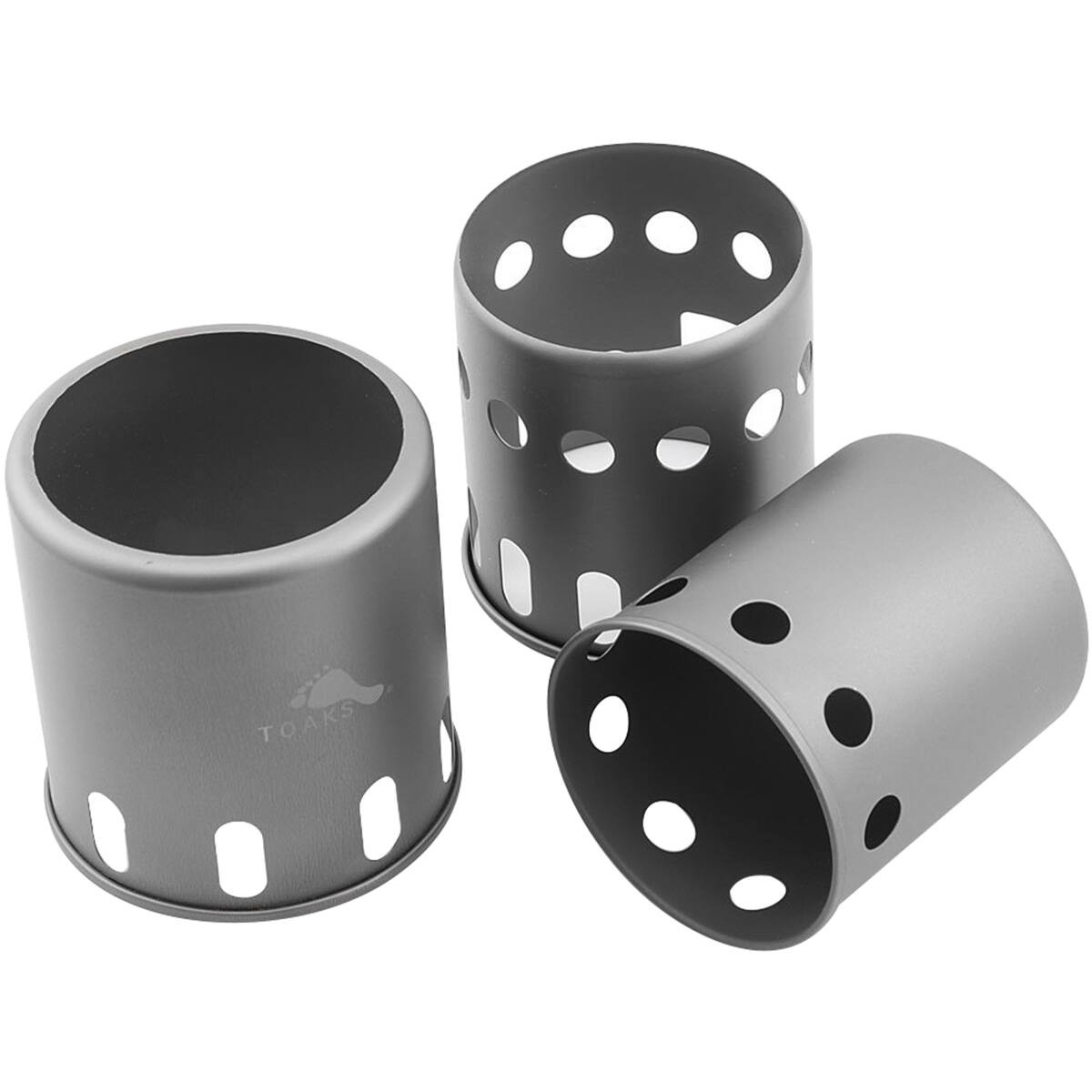 Alt View 1. TOAKS - TOAKS Titanium Backpacking Wood Burning Stove STV-11 - Outdoor Camping - Silver.