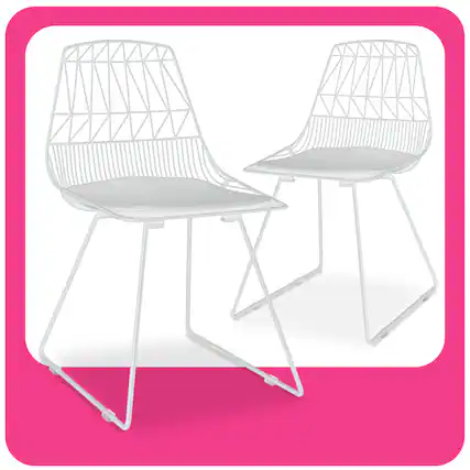 Front. Adore Decor - Adore Decor Vivi Dining Chair, Set of 2, White - White.