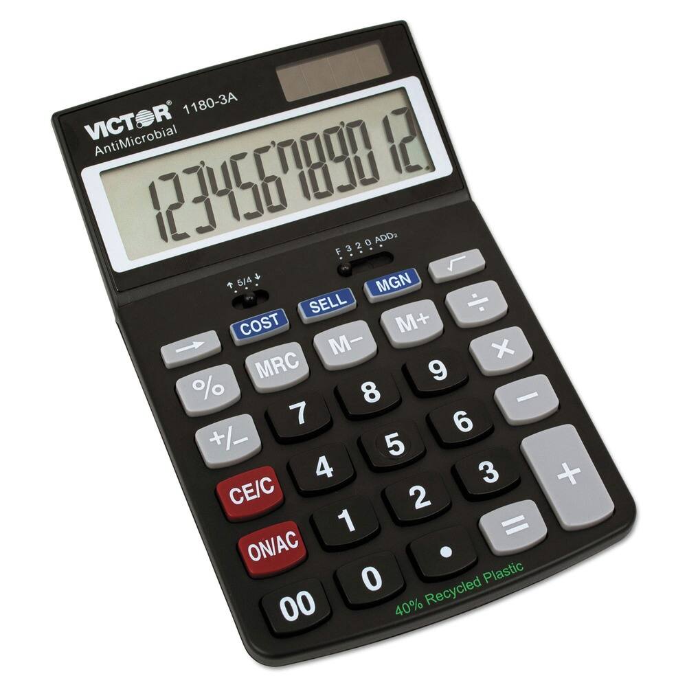 Victor - 11803-A 12-Digit LCD Antimicrobial Desktop Calculator - false