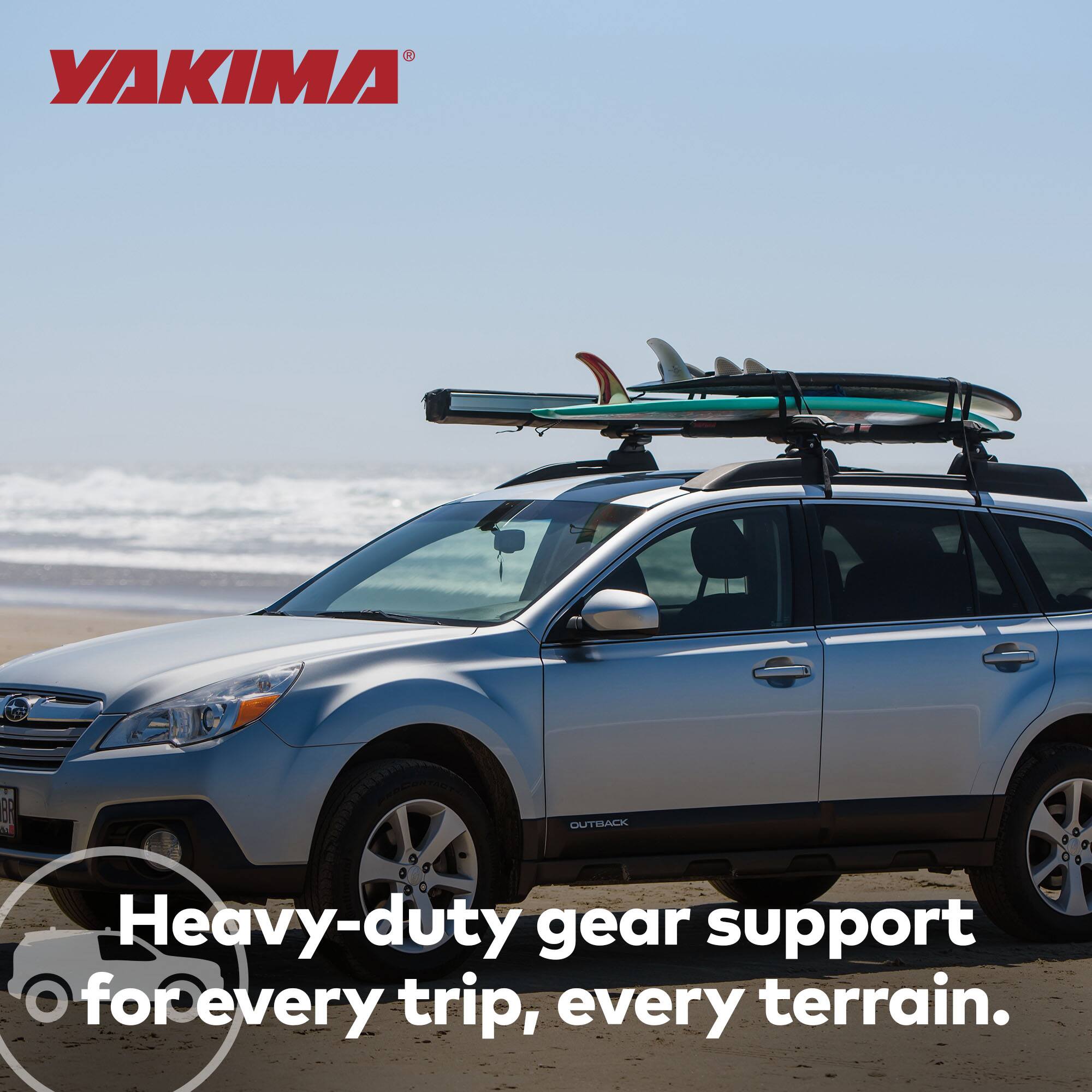 YAKIMA  
Heavy-duty gear support for every trip, every terrain.