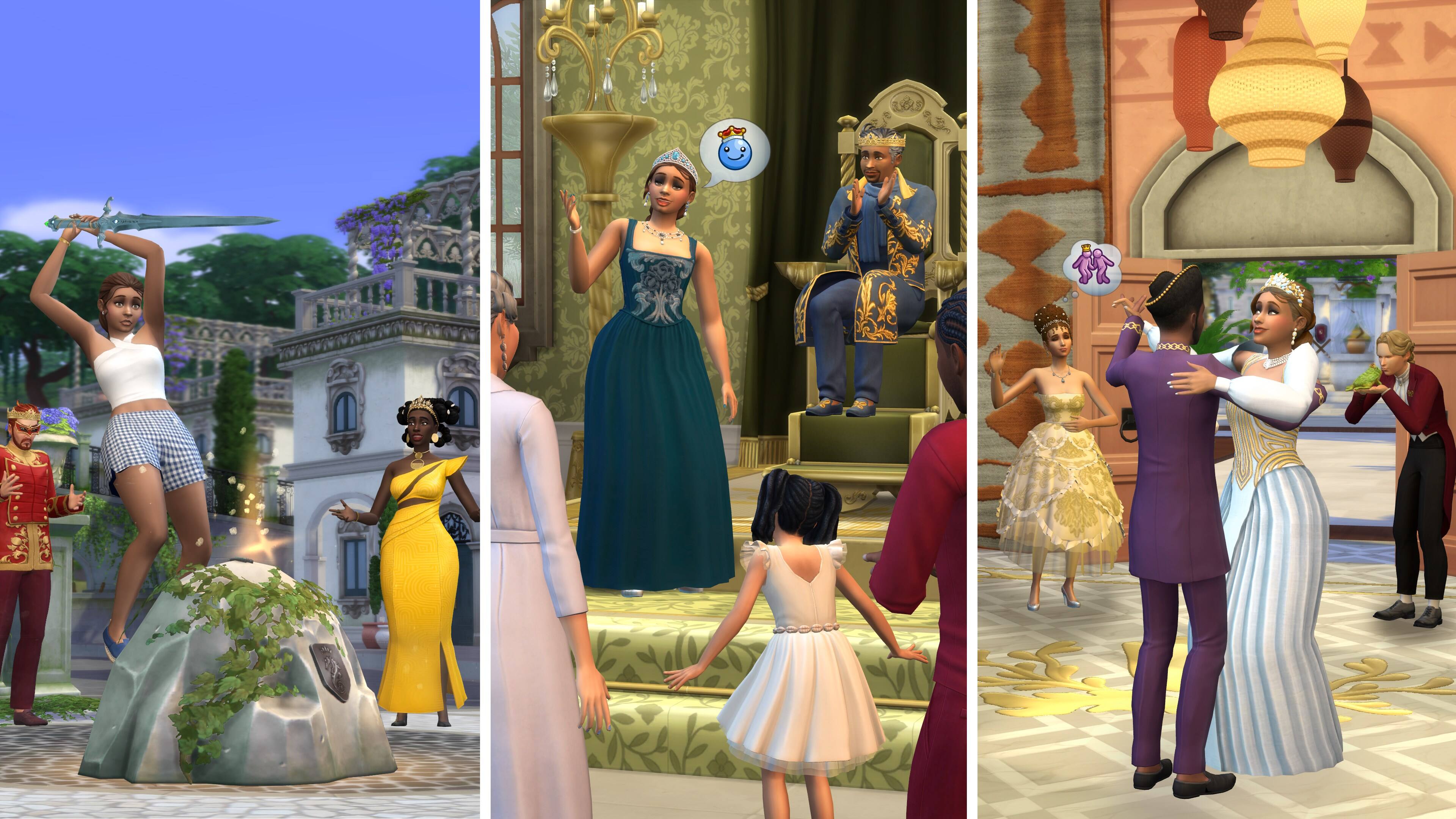 Left. Electronic Arts - THE SIMS 4: ROYALTY & LEGACY.