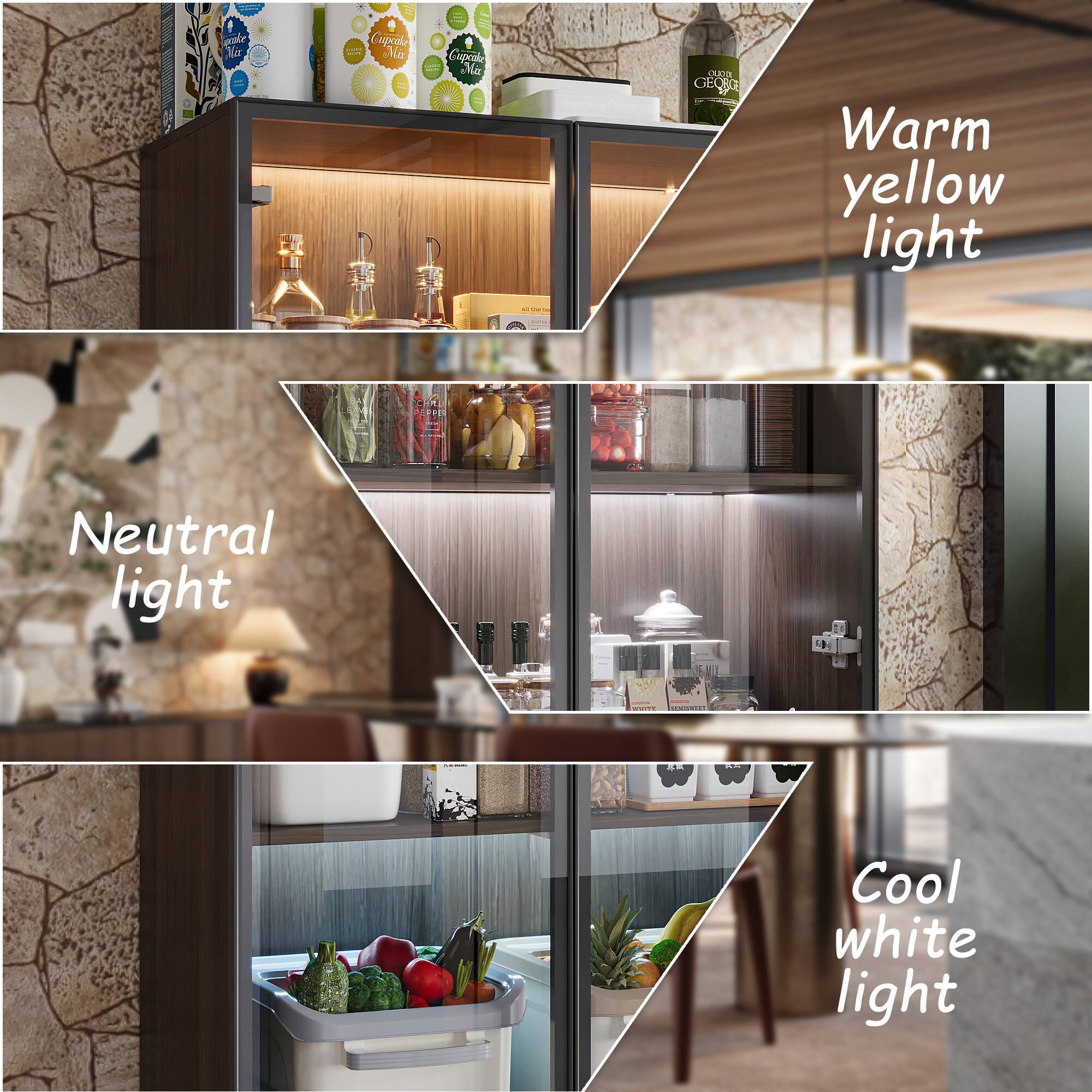 Warm yellow light
Neutral light
Cool white light