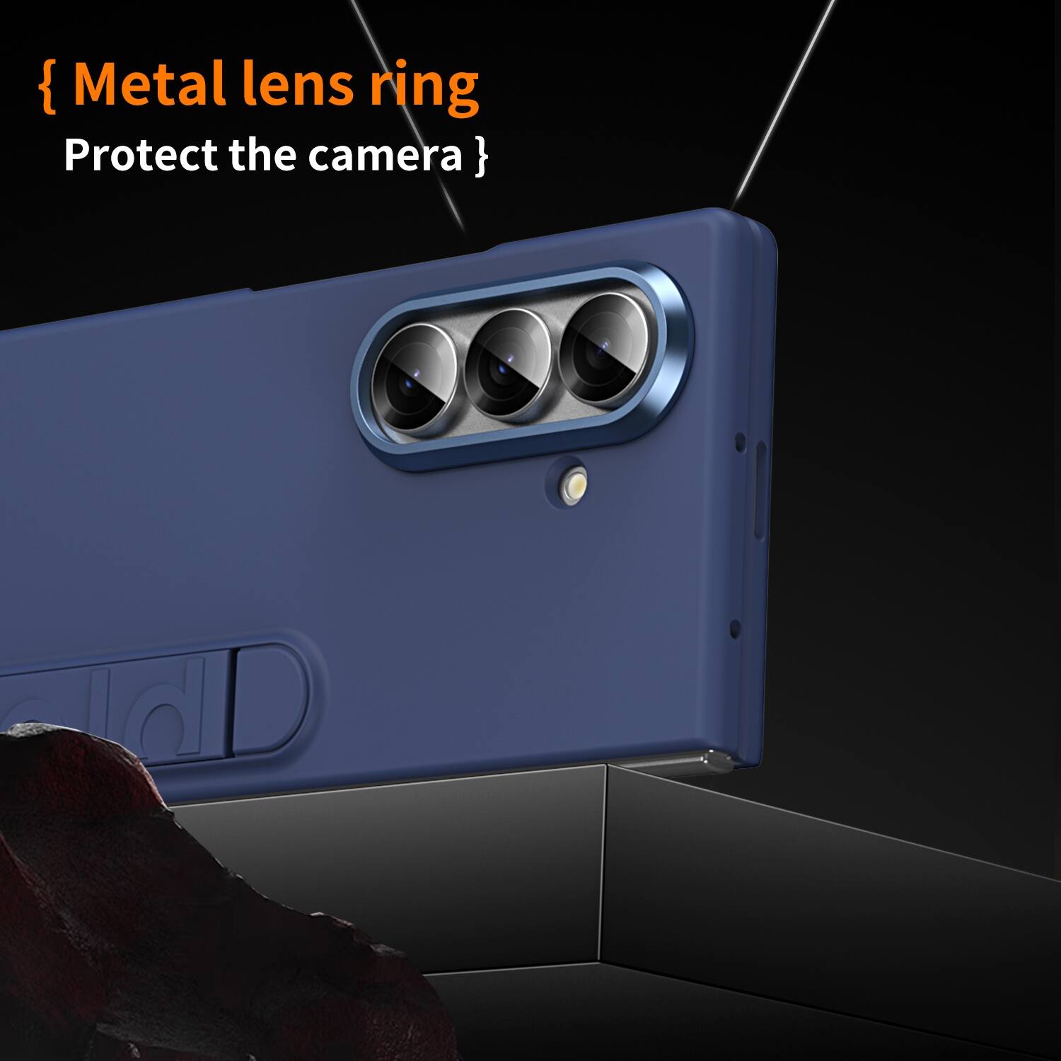 {Metal lens ring
Protect the camera}