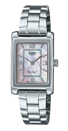 Casio - Standard Analog Stainless Steel Dial Quartz LTP-1234DS-4A Women's Watch - Mother Of Pearl