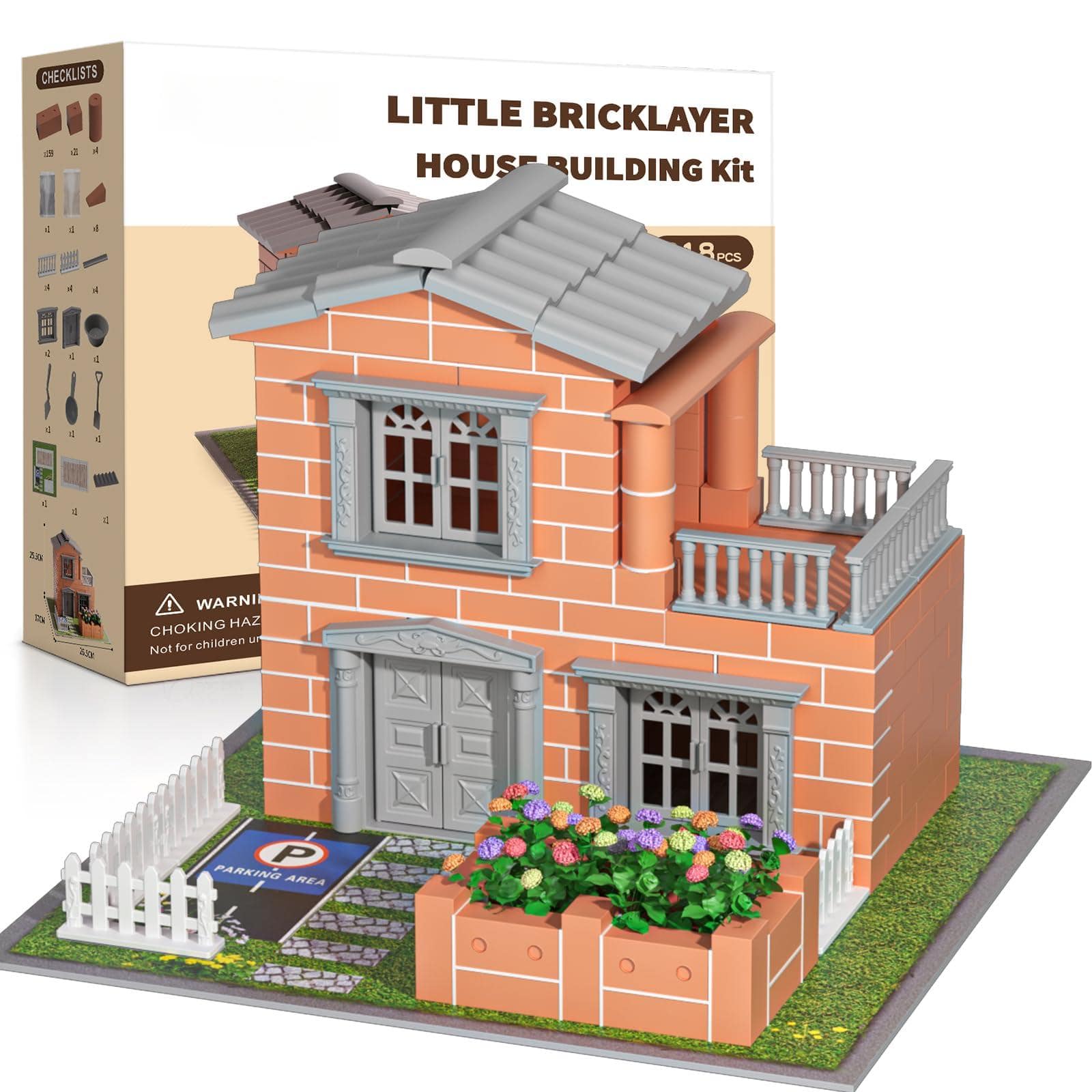 NICHOLAS KLEIN - Mini House Building Kit For 8 - Block Toys With Real Bricks Stem Creative Gifts Girls- Diy Tiny Constructio - Default