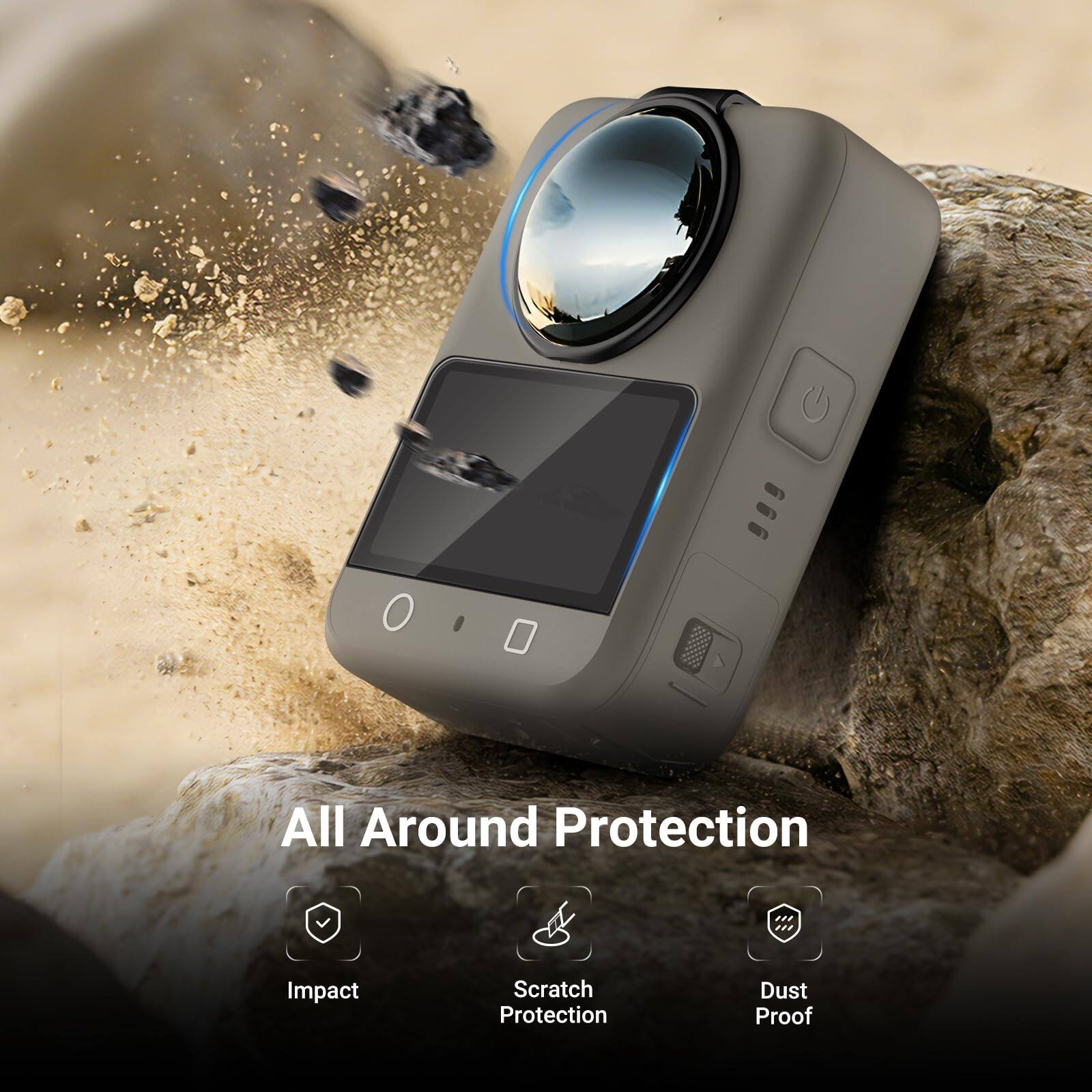 All Around Protection  
- Impact  
- Scratch Protection  
- Dust Proof