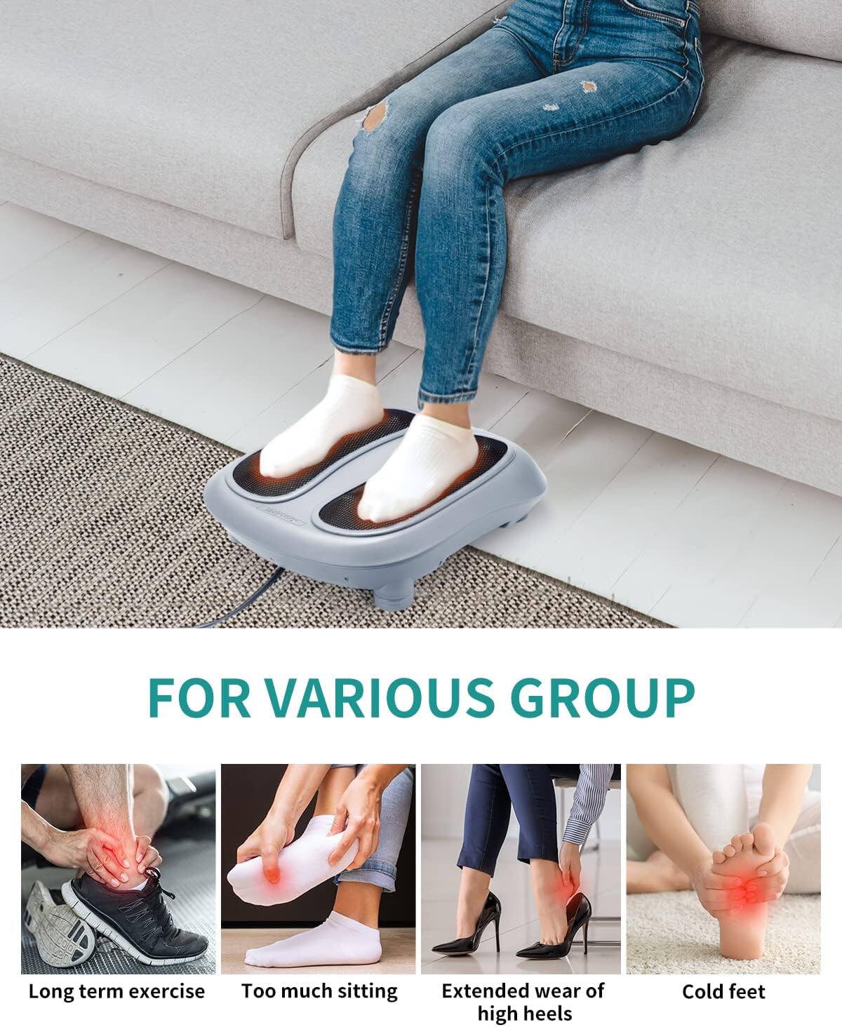 FOR VARIOUS GROUP
Long term exercise
Too much sitting
Extended wear of high heels
Cold feet
