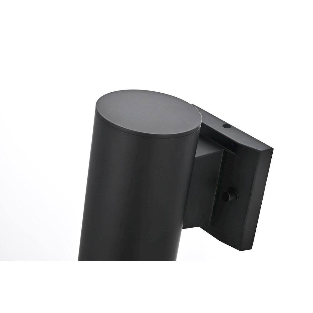 Alt View 2. Elegant Lighting - Jase 5 Inch Outdoor Wall Sconce In Black - Black.