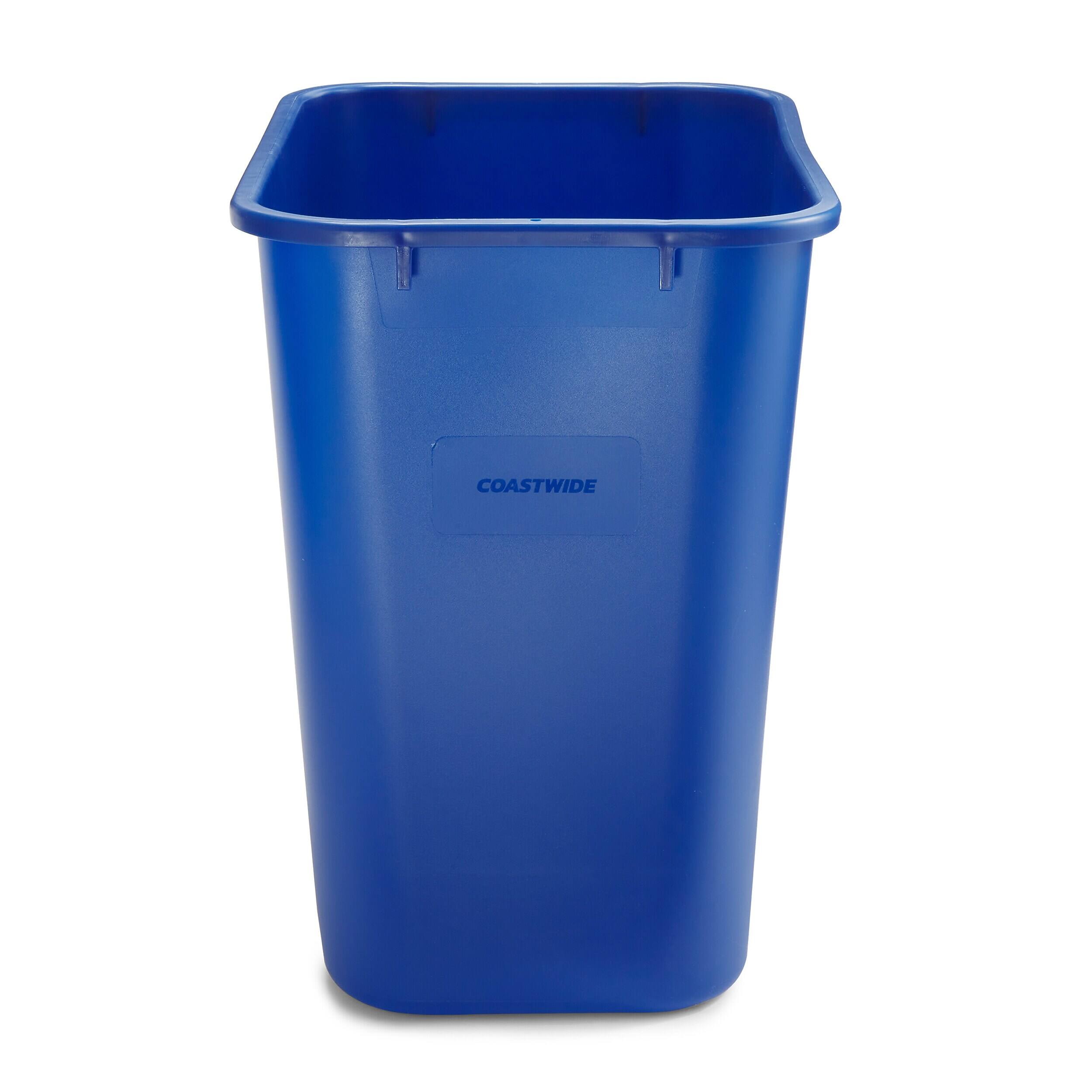 Alt View 6. Coastwide Professional - Plastic Indoor Recycling Container Without Lid Soft Molded Plastic, 7 Gallon - Blue.
