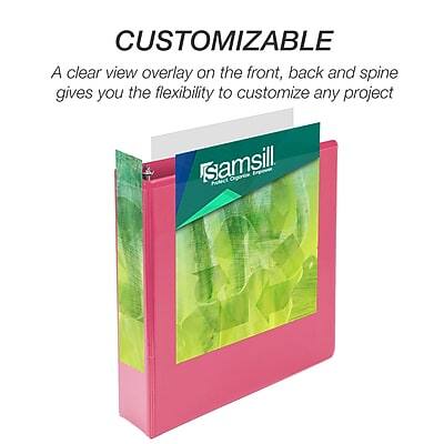 CUSTOMIZABLE

A clear view overlay on the front, back, and spine gives you the flexibility to customize any project.