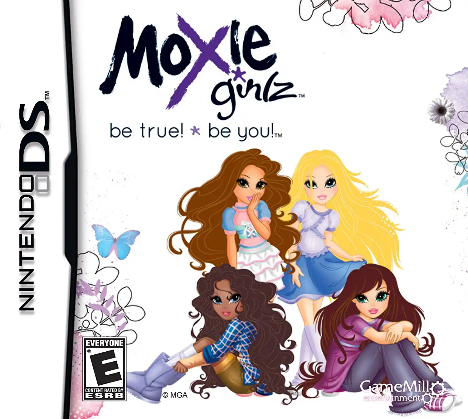 Moxie Girls  
be true! * be you!™  

Nintendo DS™  

Everyone  
E  
Content Rated by ESRB  

MGA GameMill Entertainment - E (Everyone)