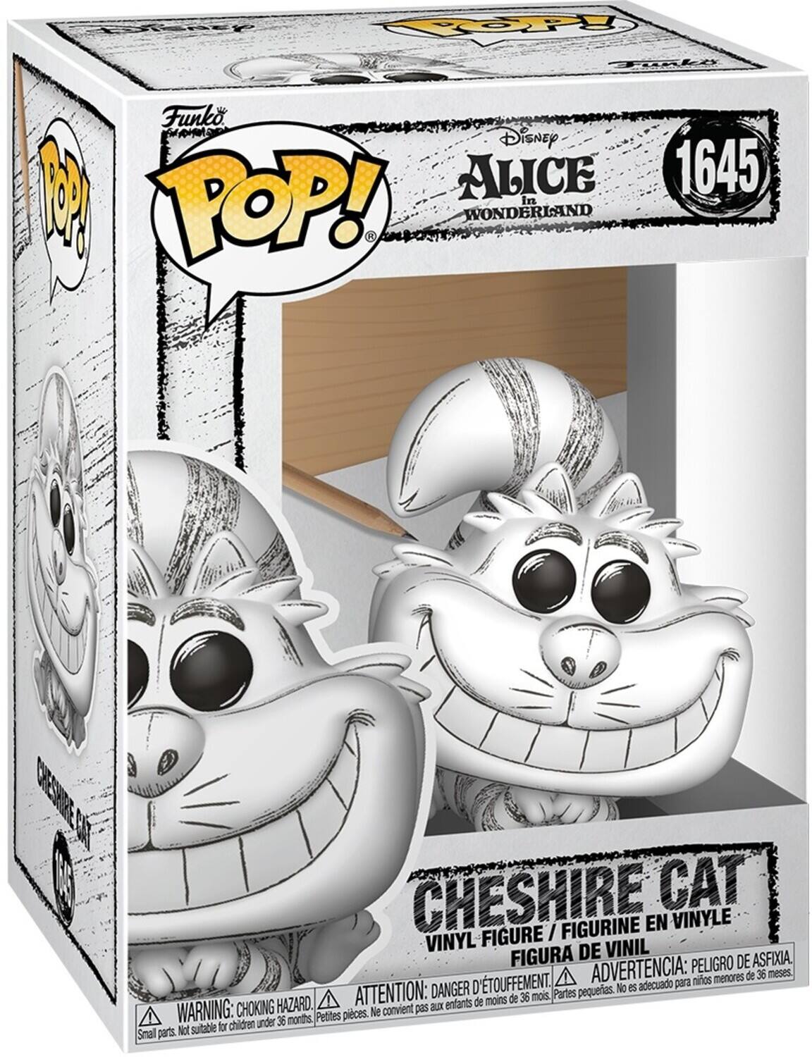 HOP Tl Funko. A Disney ALICE 1645 ! POP! R WONDERLAND In CHESHIRE CAT FIGURINE EN VINYLE FIGURE I VINYL DE VINIL FIGURA PELIGRO DE ASFIXIA. D'TOUFFEMENT. ADVERTENCIA: para niños menores de 36 meses. DANGER pequeñas. No es adecuado HAZARD. ATTENTION: aux enfants de moins de 36 mois. Partes WARNING: CHOKING Pettes pices. Ne convient pas for children under 36 months, Small parts. Not suitable.