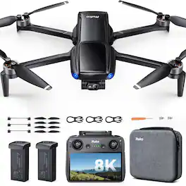 Ruko - U11MINI 4K (RC3), Professional 8K Drone with 5.5" Screen Controller, Drones with camera for Adults 4K Video - Black