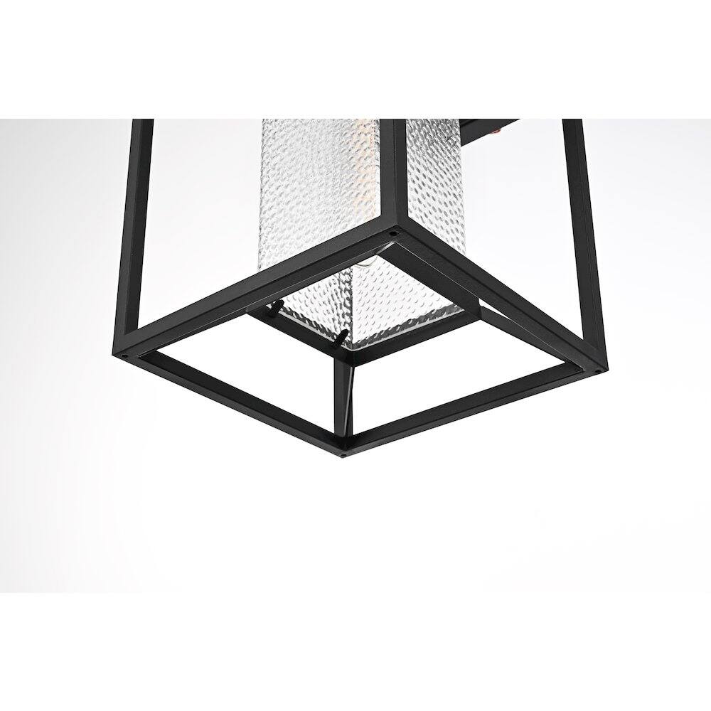 Alt View 1. Elegant Lighting - Willington 9.5 Inch Outdoor Wall Sconce In Black - Black.
