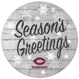 Jardine - UChicago Maroons 20'' x 20'' Season's Greetings Circle - White