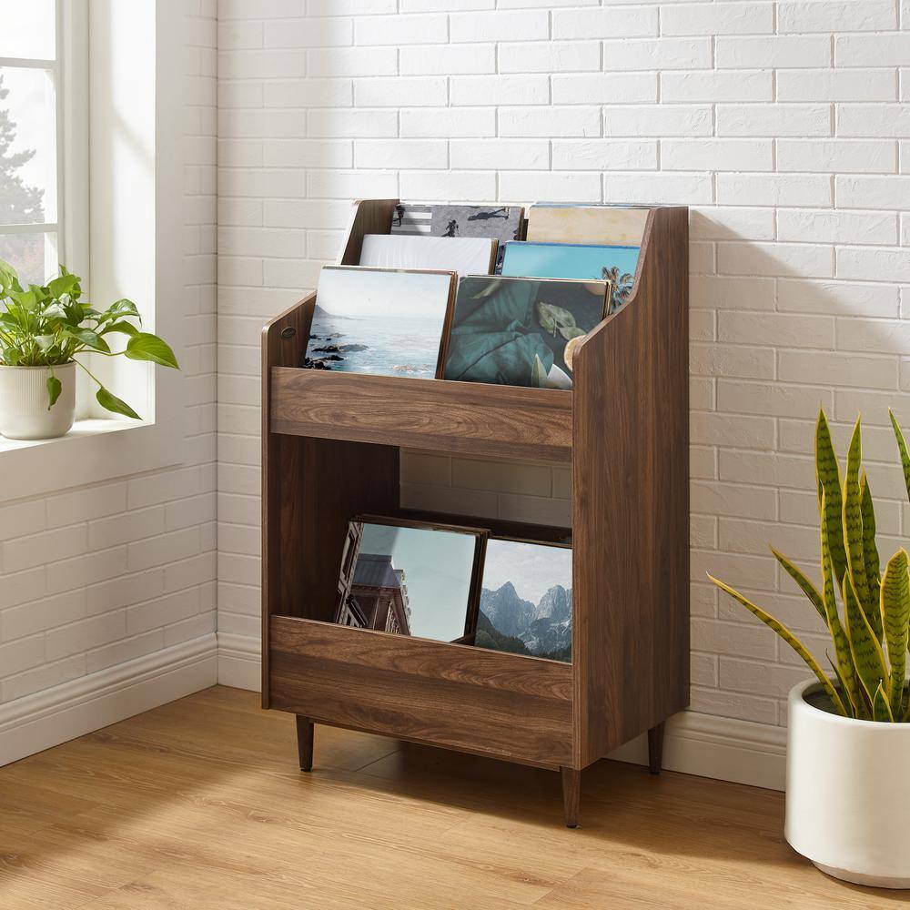 Alt View 8. Crosley Furniture - Liam Vinyl Record Storage Stand - Walnut.