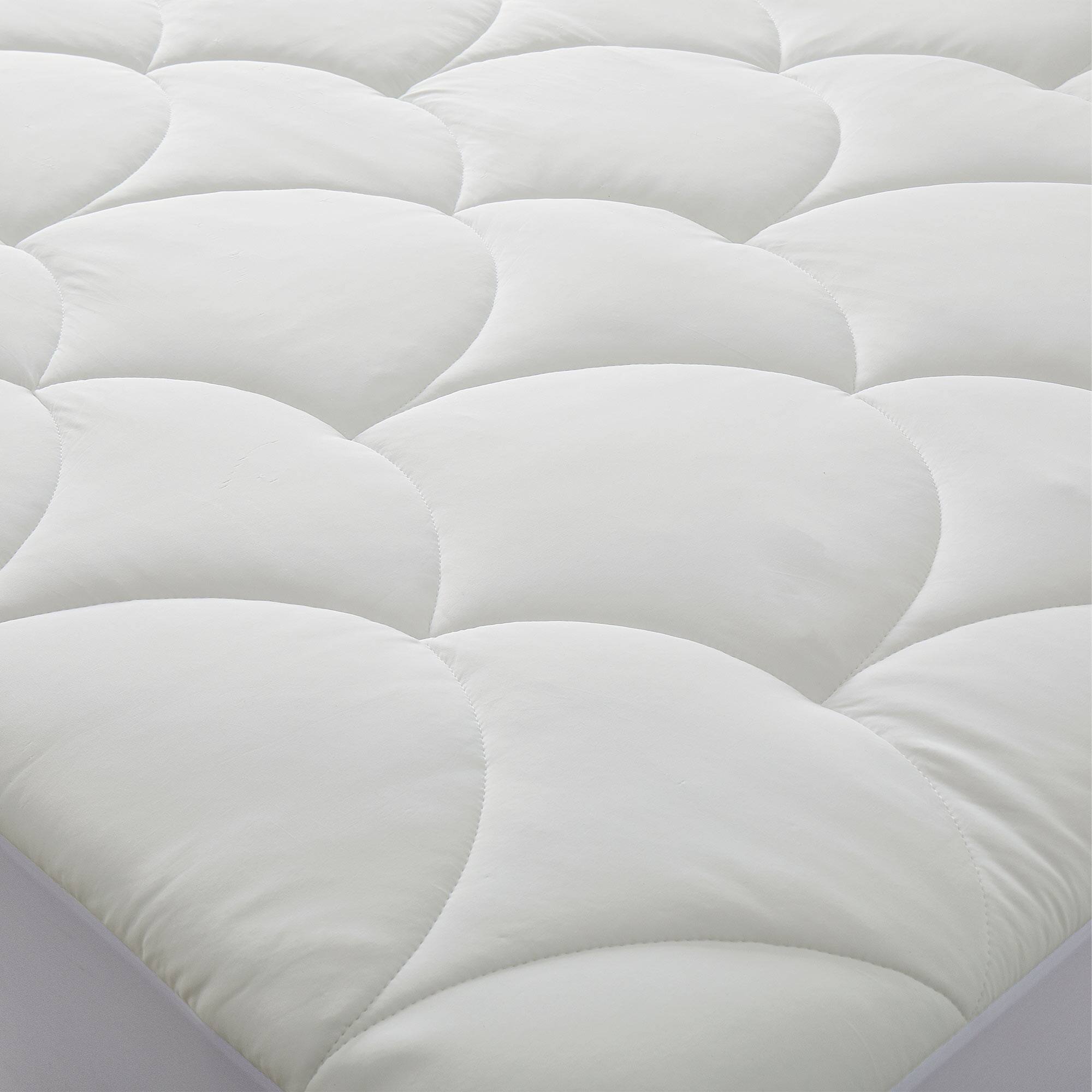 Back. Peace Nest - Peace Nest Soft Cooling Waterproof Quilted Mattress Pad with Elastic Deep Pocket, Curved, Twin - Curved.