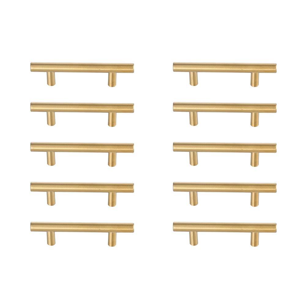 Alt View 2. Elegant Decor - Quinn 3" Center to Center Brass Bar Pull Multipack (set of 10) - Brass.